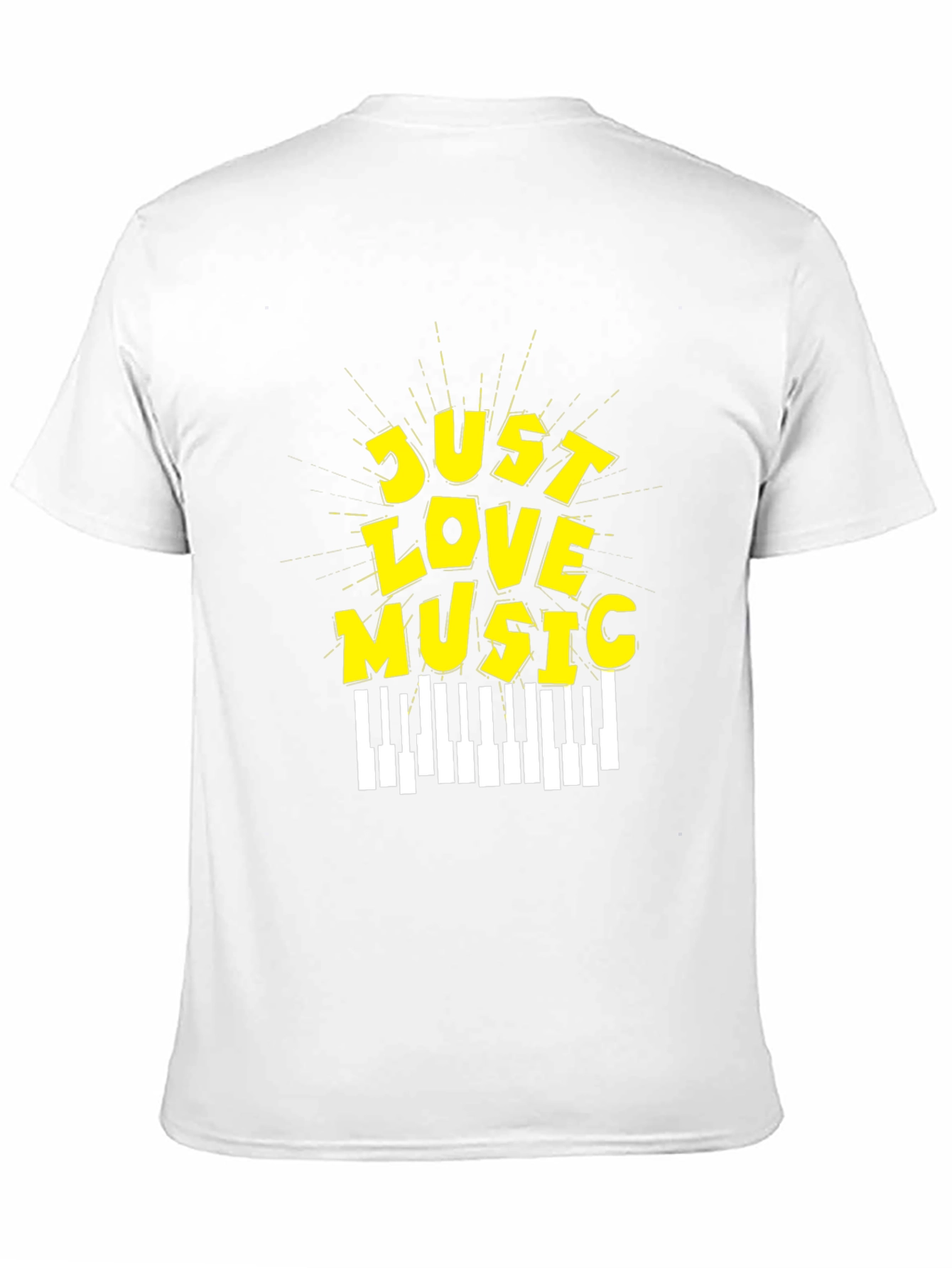 Just Love Music Graphic Tee - Black Cotton T-Shirt