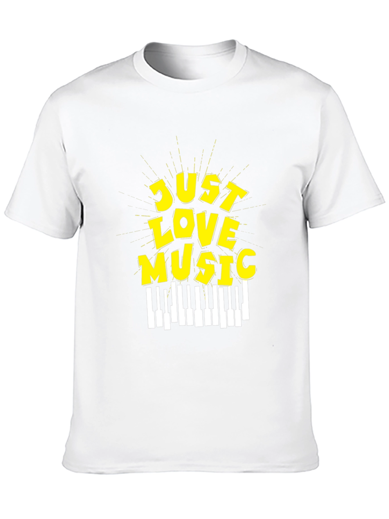 Just Love Music Graphic Tee - Black Cotton T-Shirt