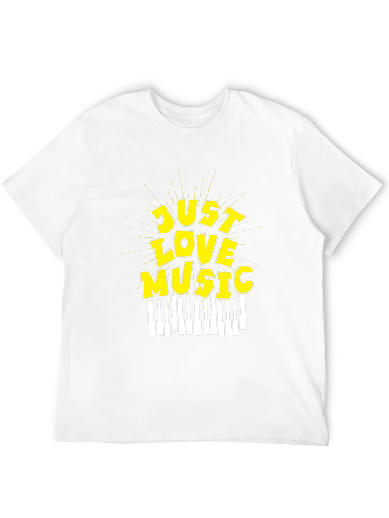 Just Love Music Graphic Tee - Black Cotton T-Shirt