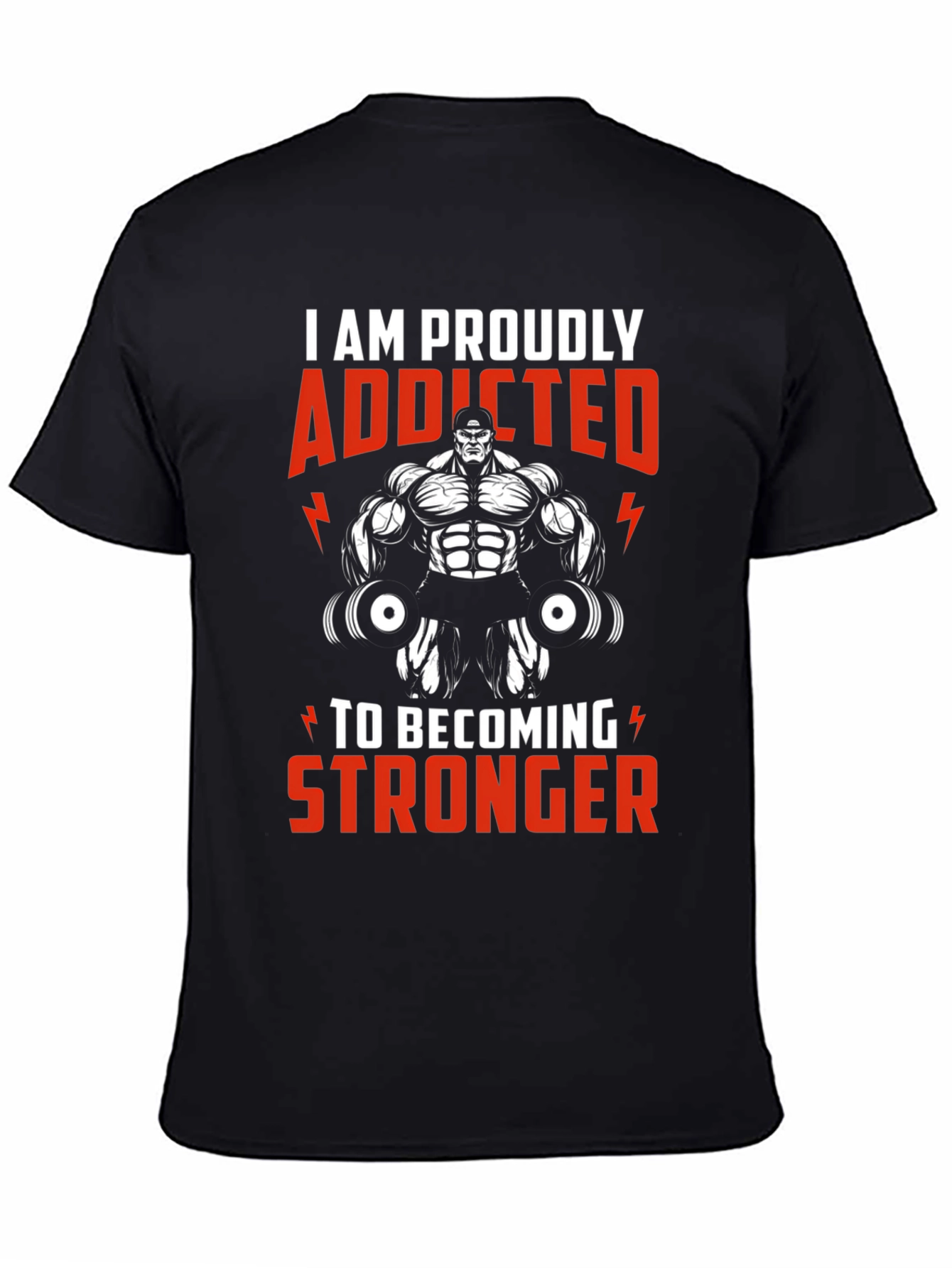 Addicted to Stronger T-Shirt Gym Fitness