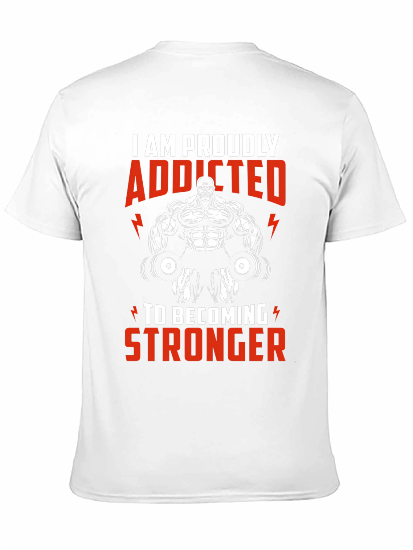 Addicted to Stronger T-Shirt Gym Fitness
