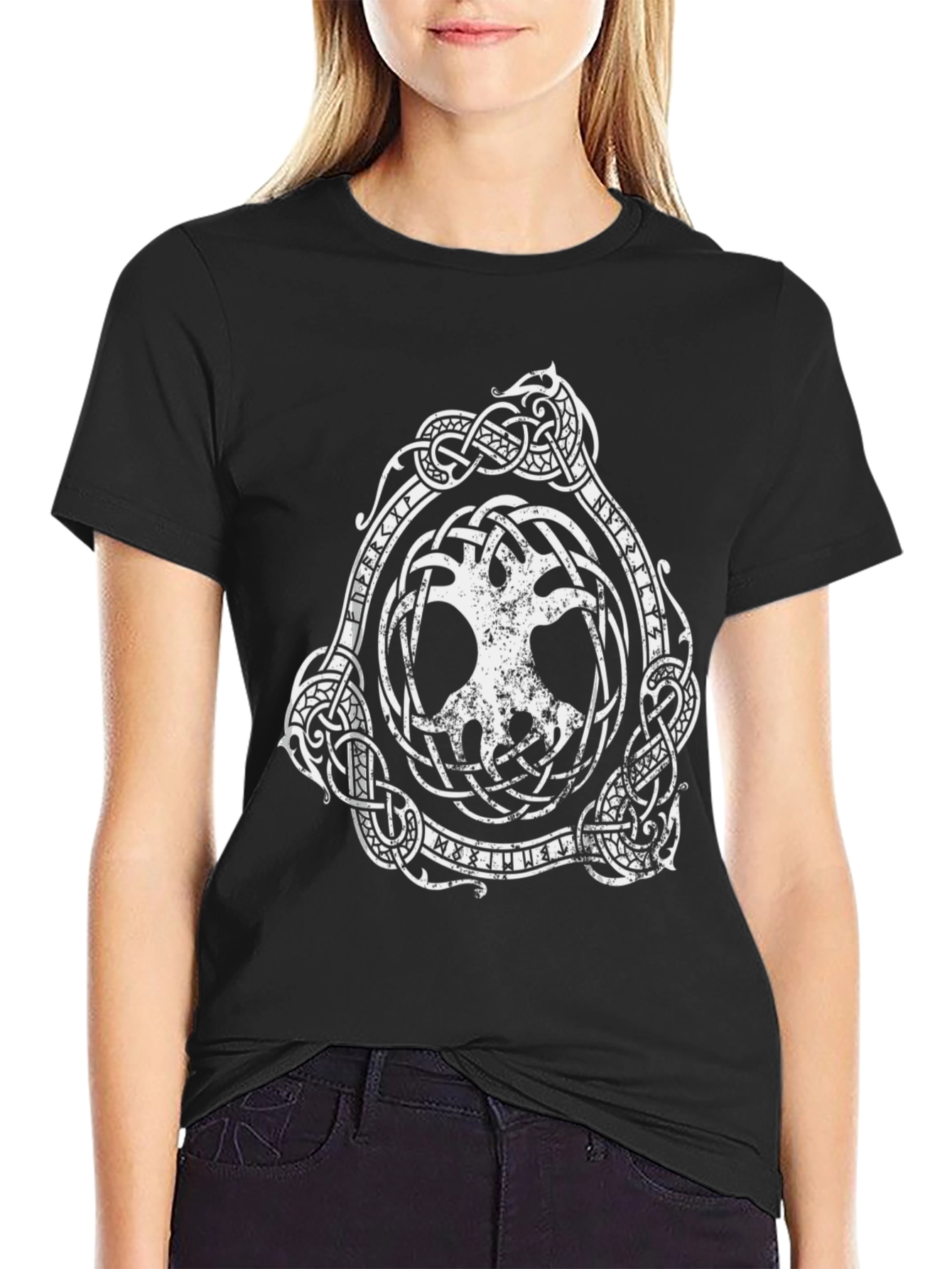 Viking Tree of Life Graphic Tee - Black