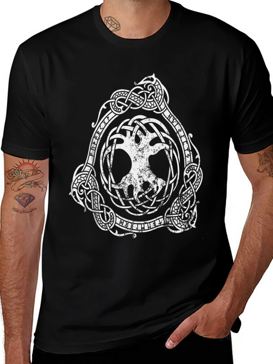 Viking Tree of Life Graphic Tee - Black