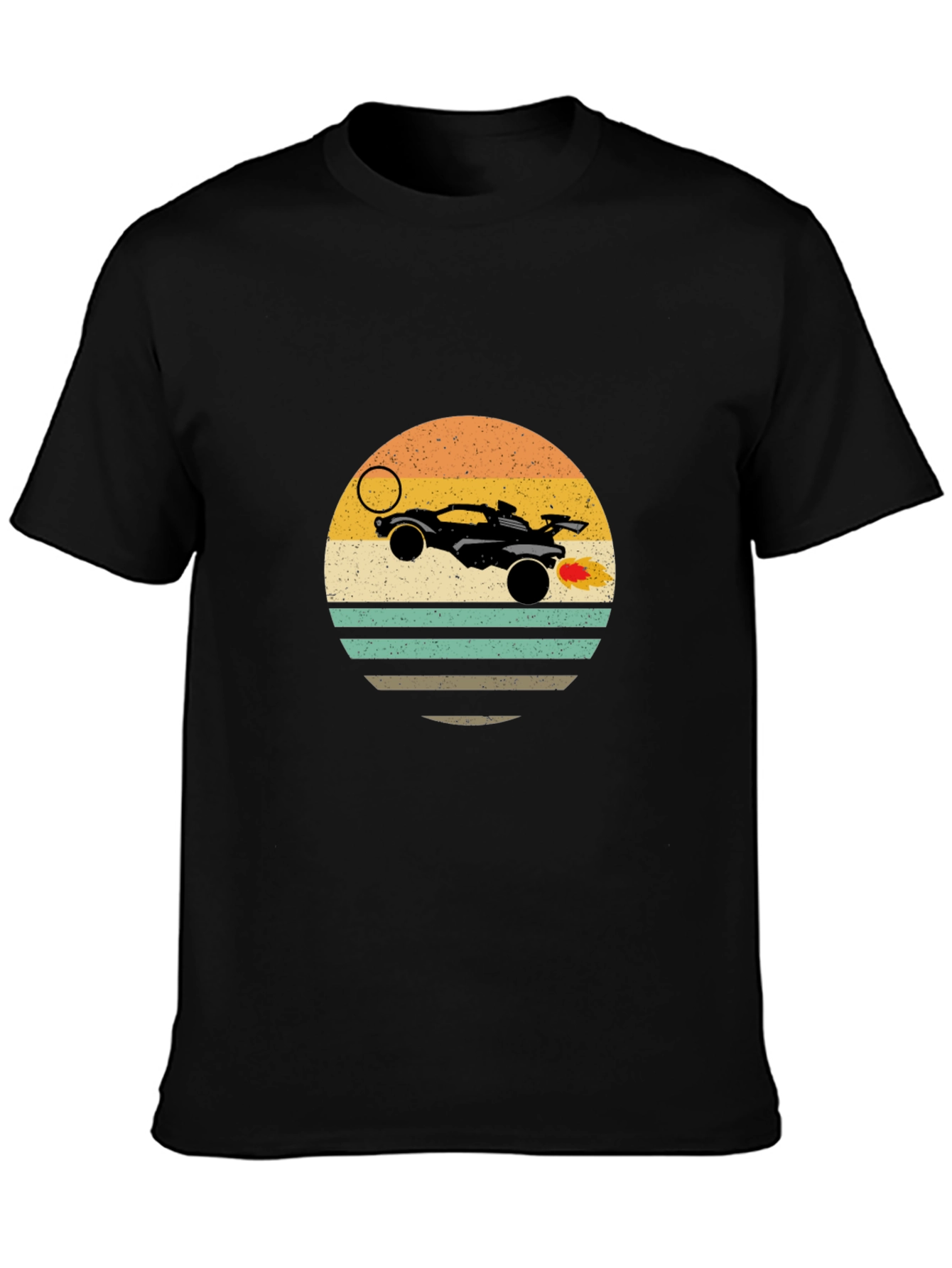 Retro Rocket League Car T-Shirt - Black