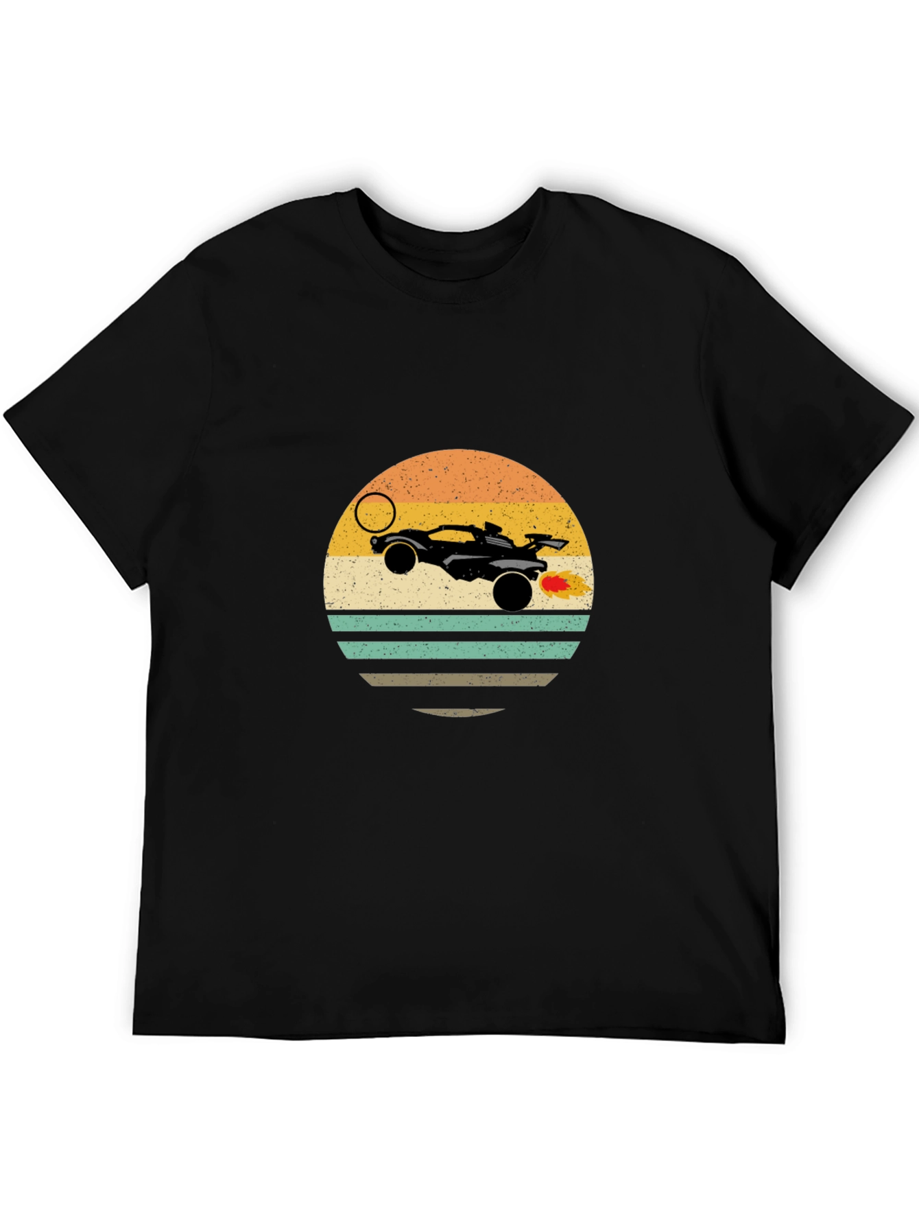 Retro Rocket League Car T-Shirt - Black