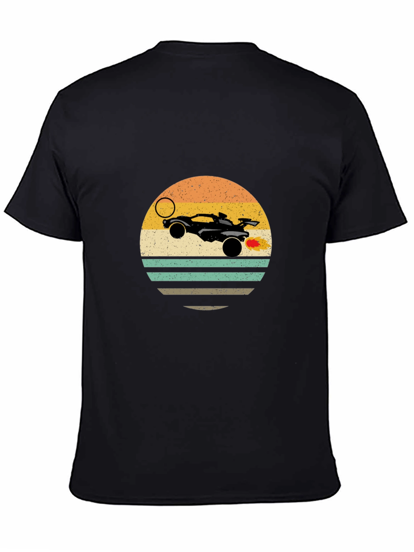 Retro Rocket League Car T-Shirt - Black