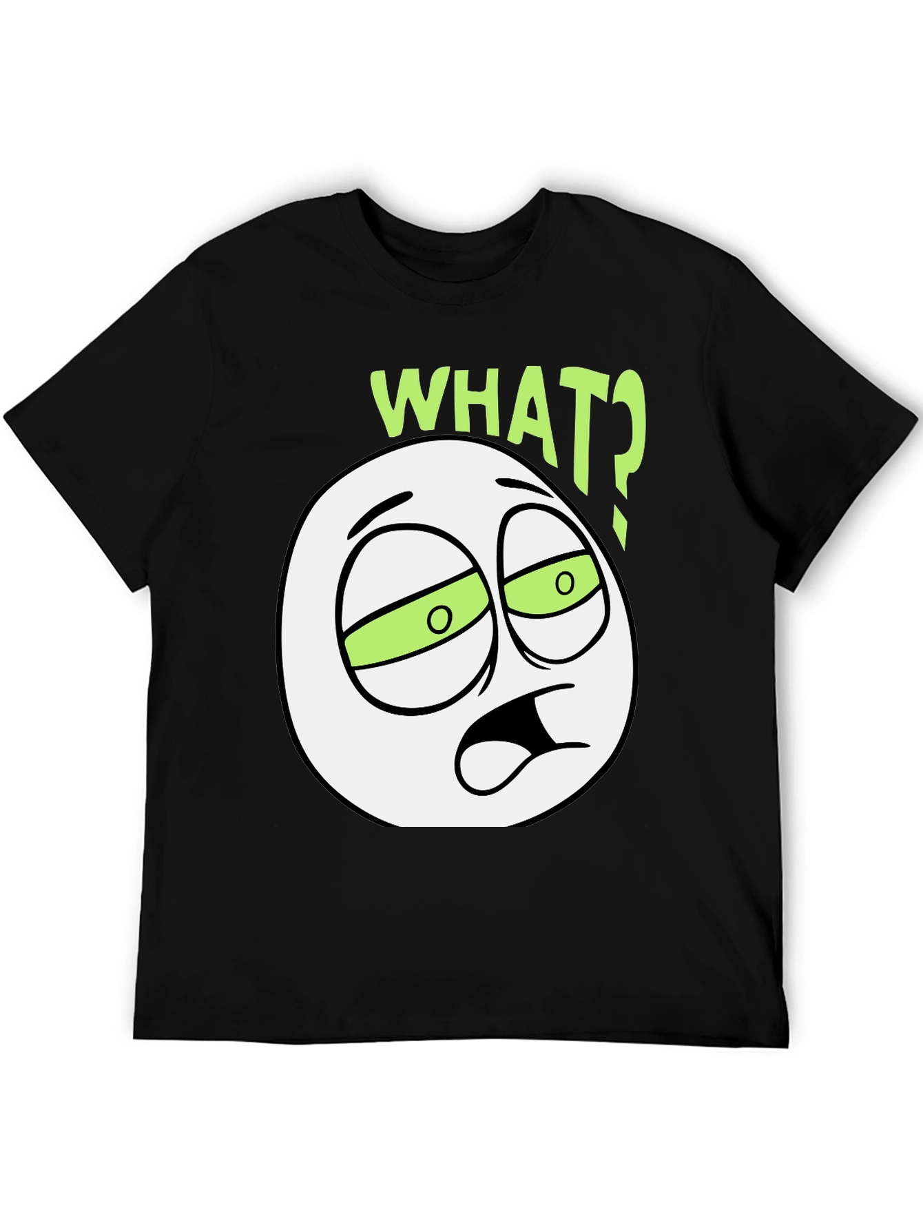WTF Emoticon Black T-Shirt