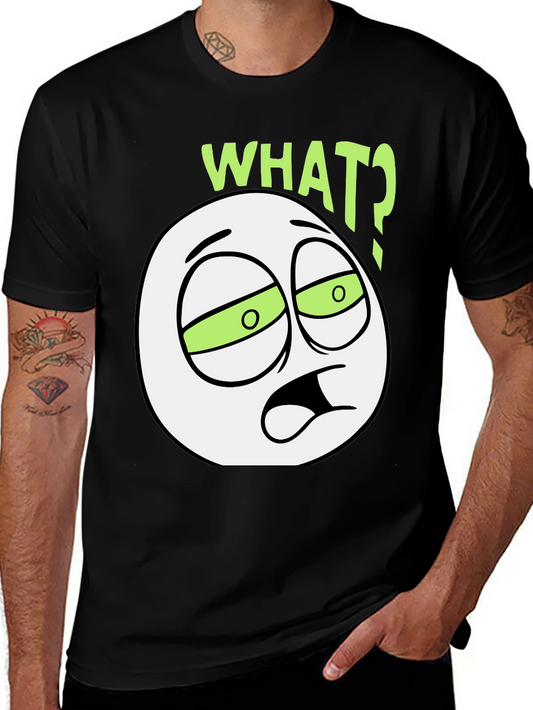 WTF Emoticon Black T-Shirt