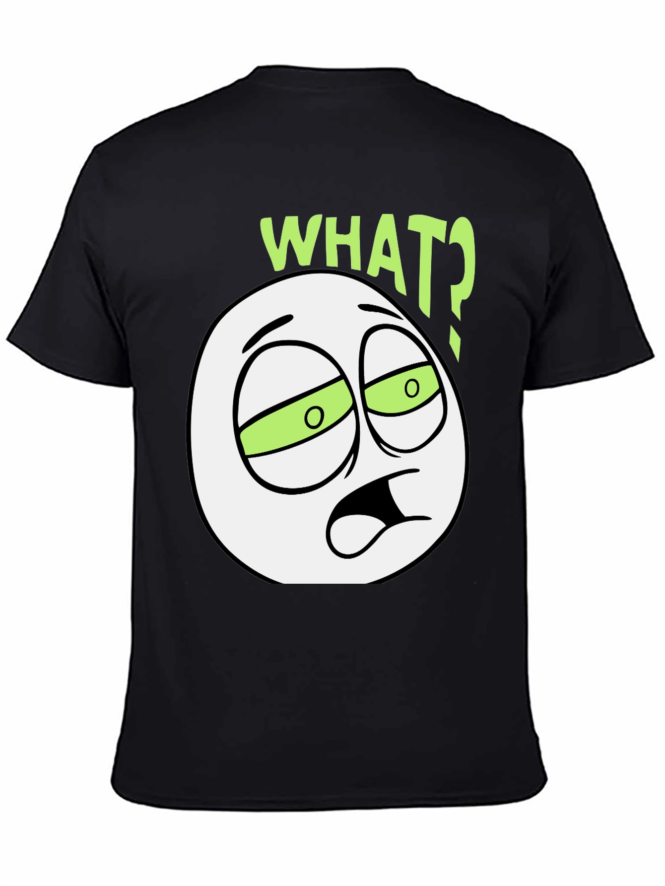 WTF Emoticon Black T-Shirt