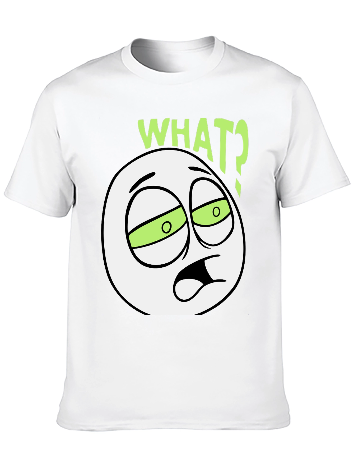 WTF Emoticon Black T-Shirt