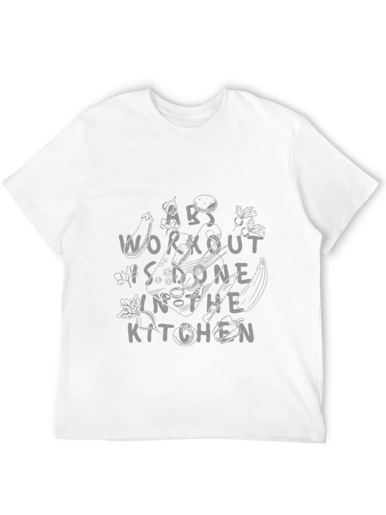 Abs Workout Kitchen Black Graphic Tee