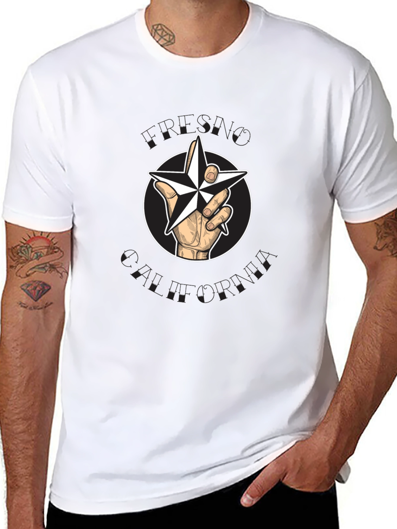 Star Hand Black T-Shirt