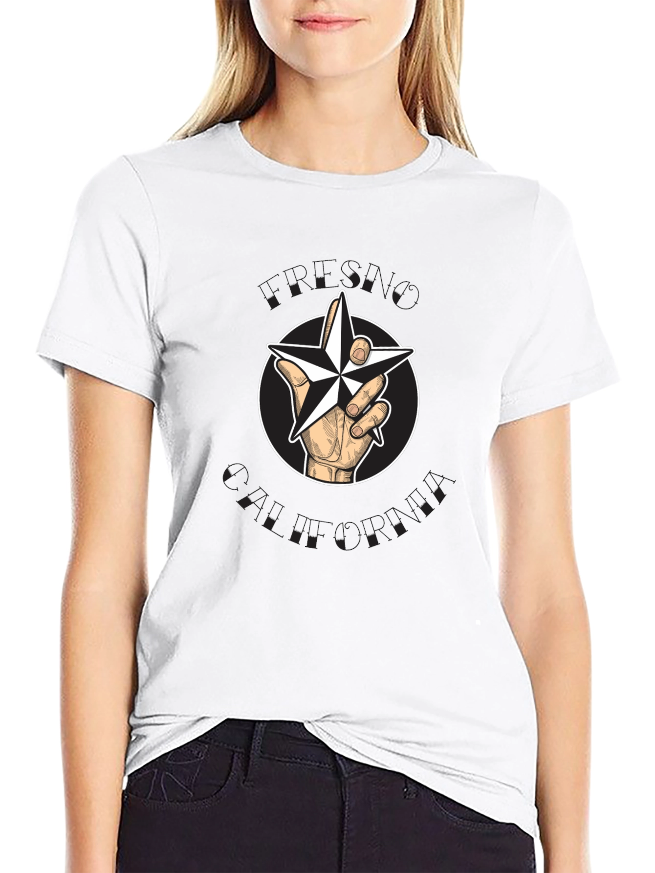 Star Hand Black T-Shirt