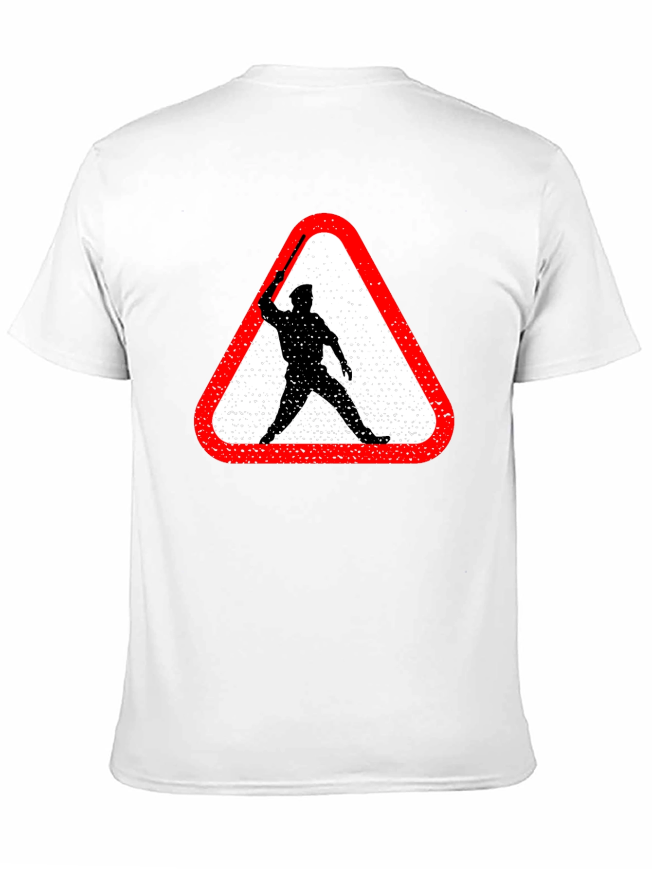 Warning Sign Graphic Tee - Black