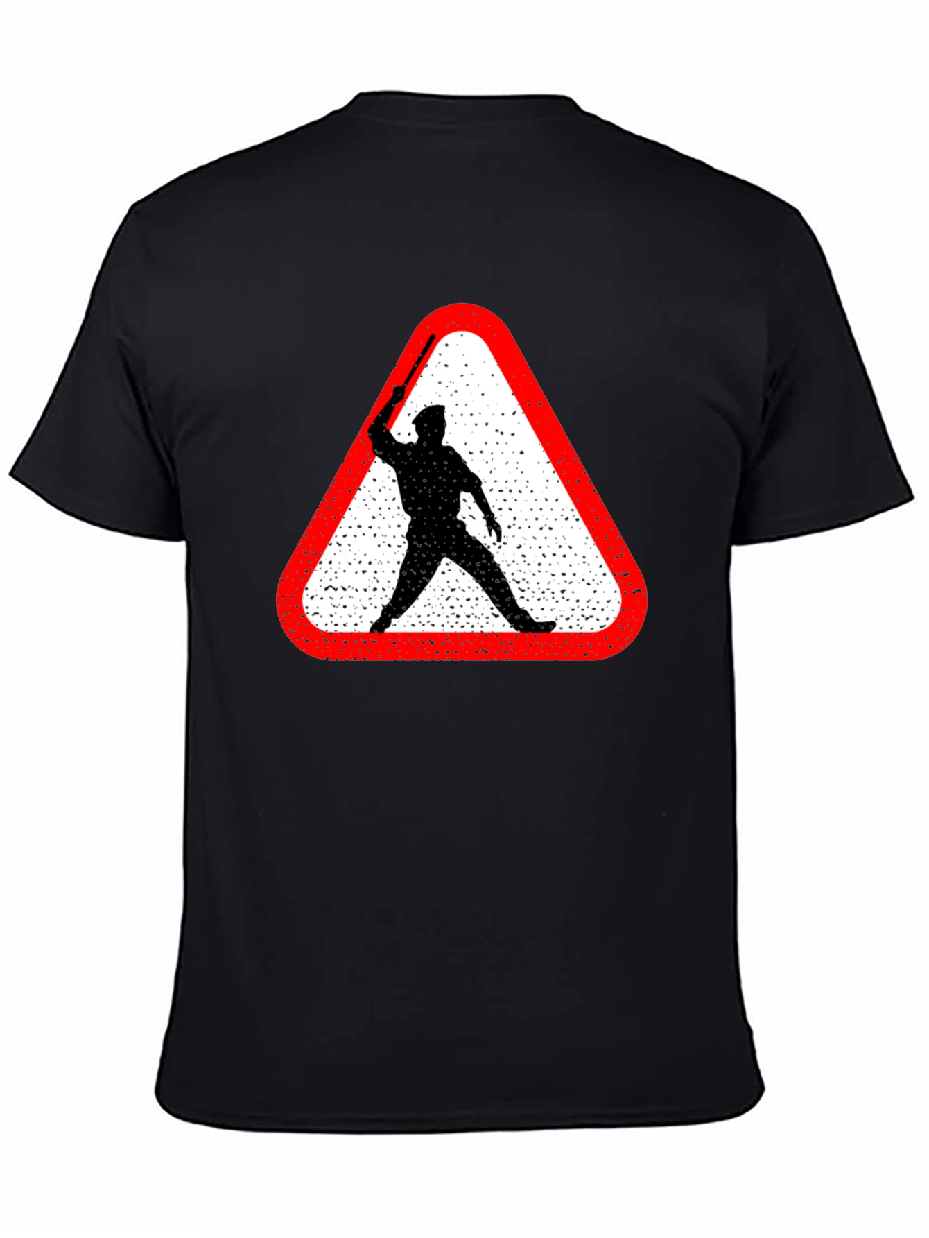 Warning Sign Graphic Tee - Black