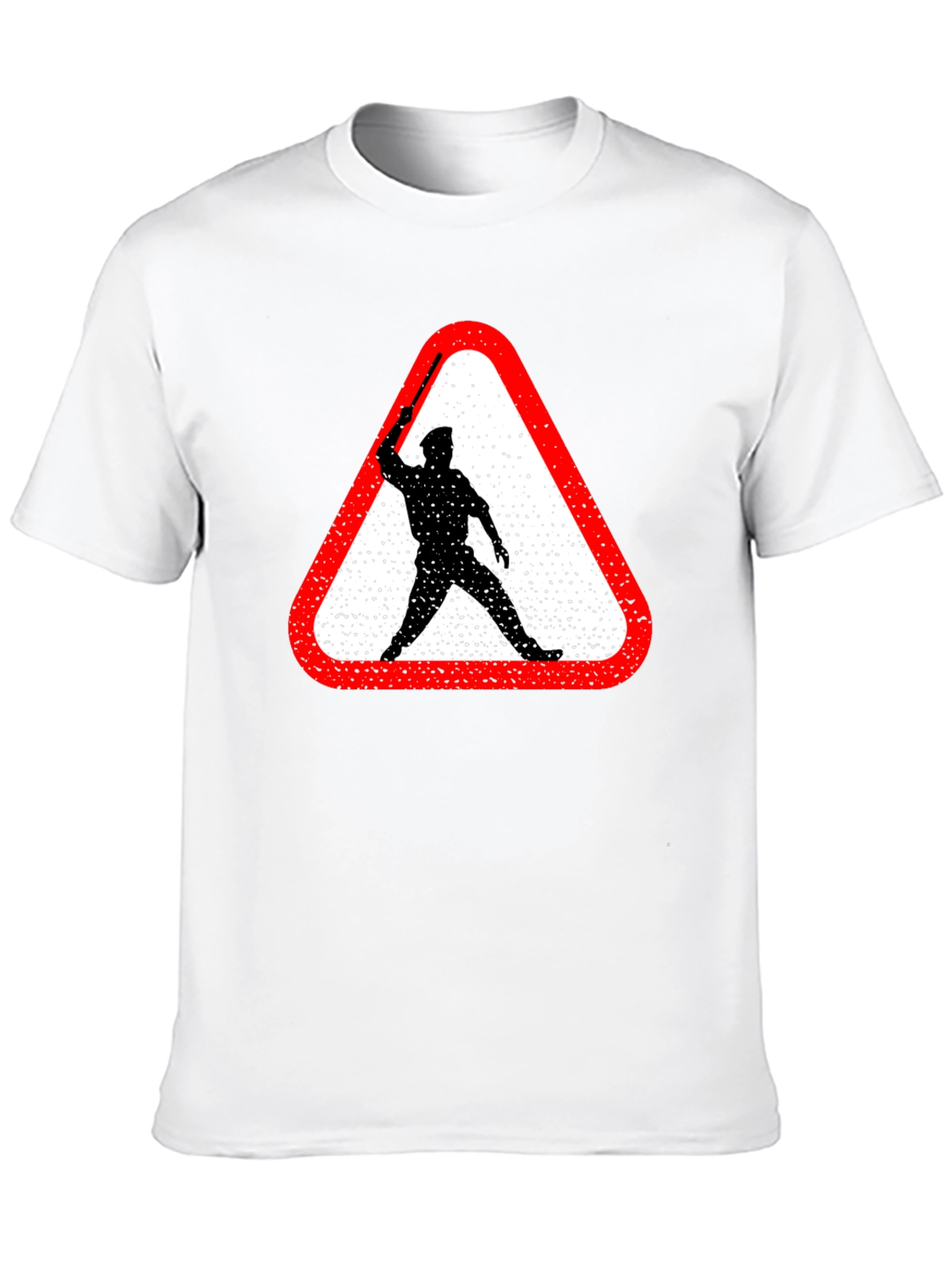 Warning Sign Graphic Tee - Black