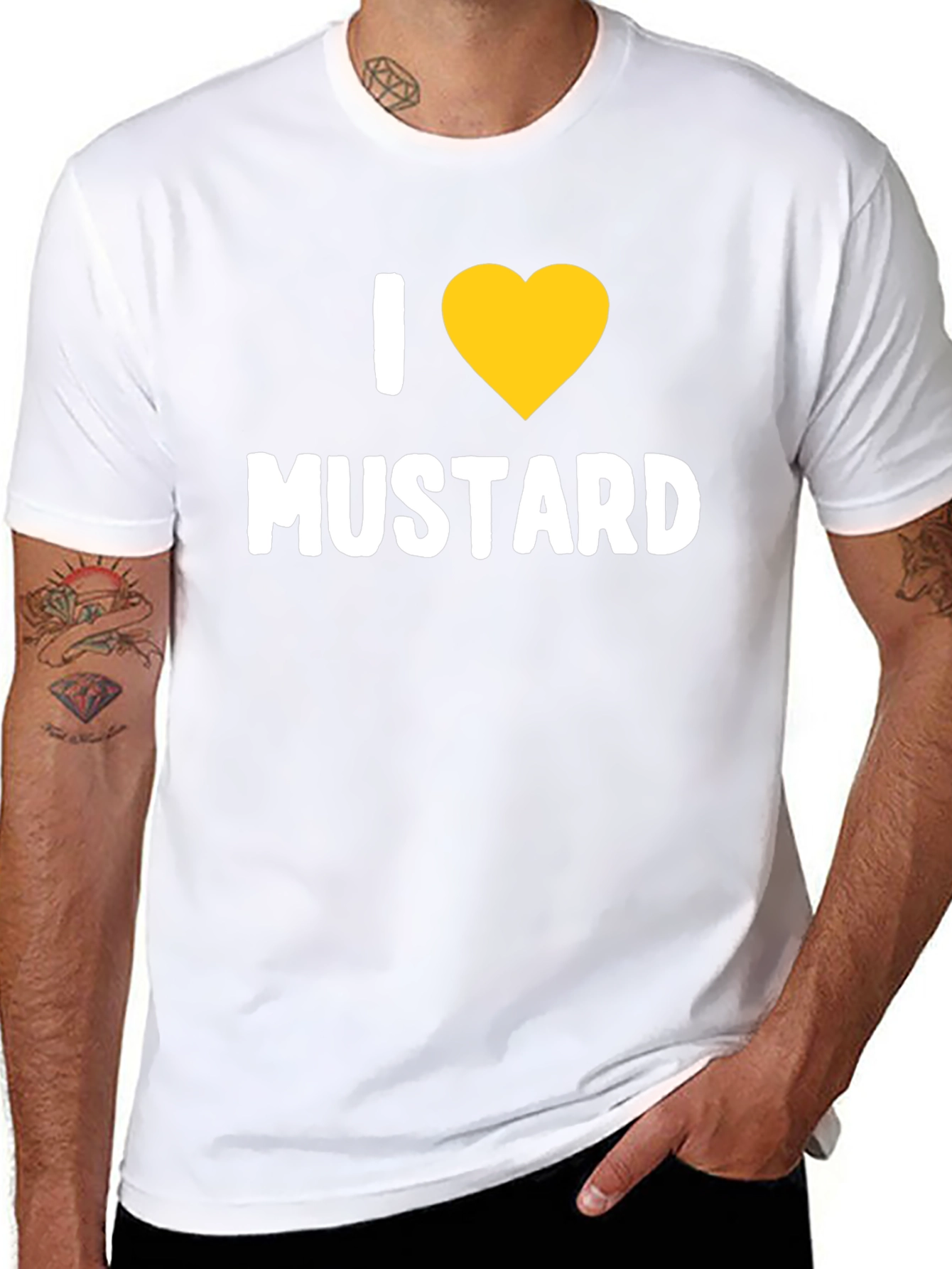 I Heart Mustard T-Shirt - Novelty Graphic Tee