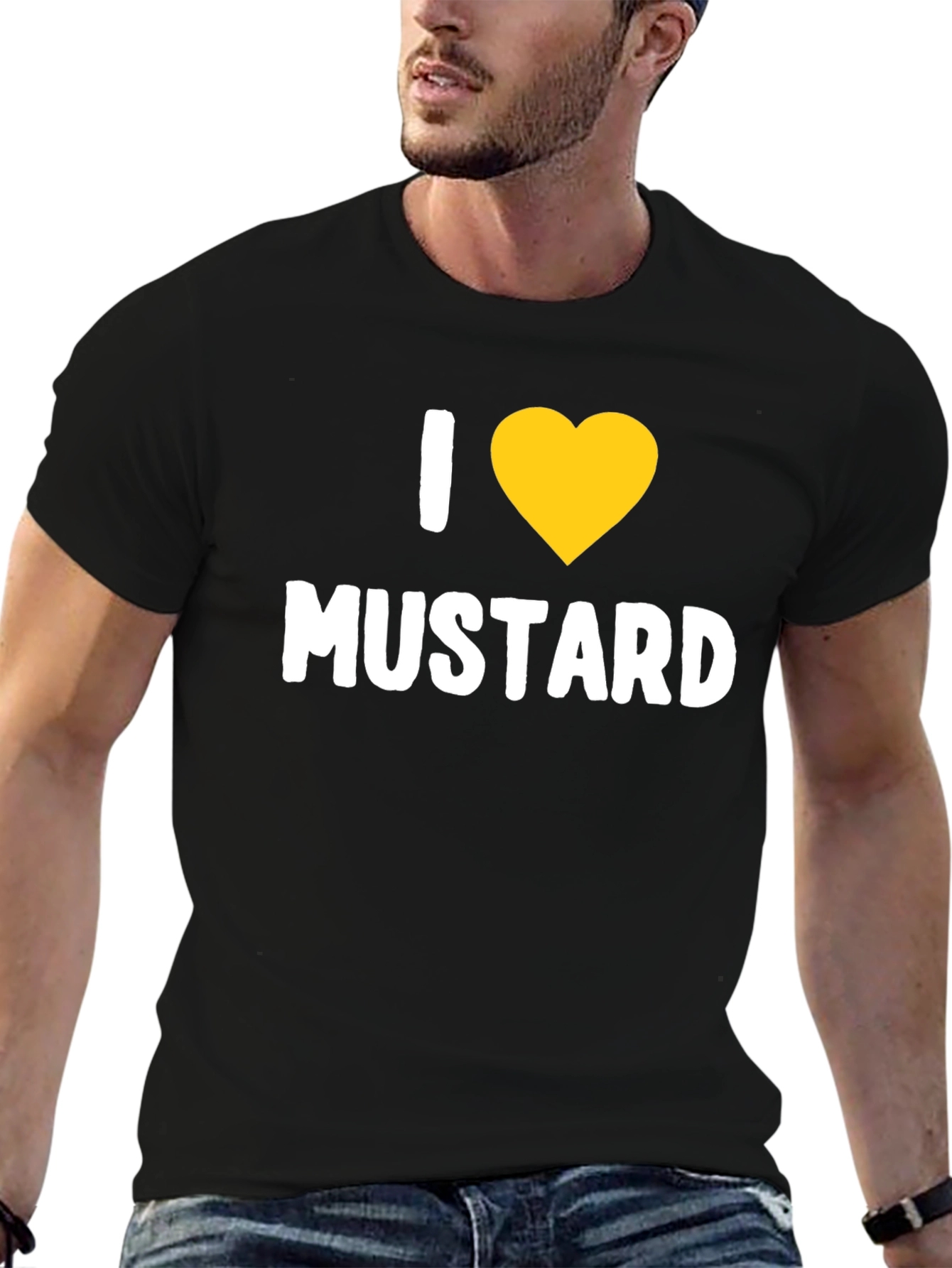 I Heart Mustard T-Shirt - Novelty Graphic Tee