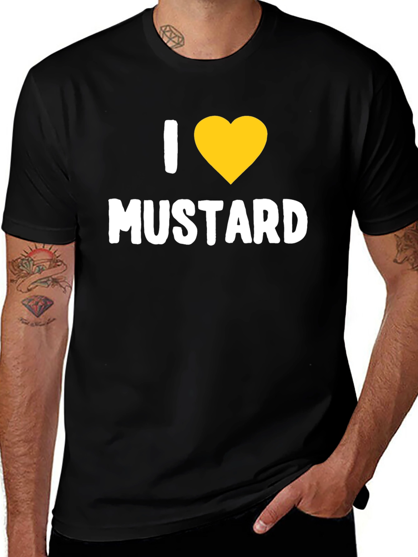 I Heart Mustard T-Shirt - Novelty Graphic Tee