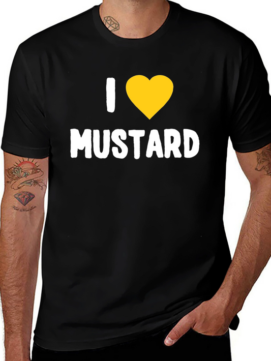 I Heart Mustard T-Shirt - Novelty Graphic Tee