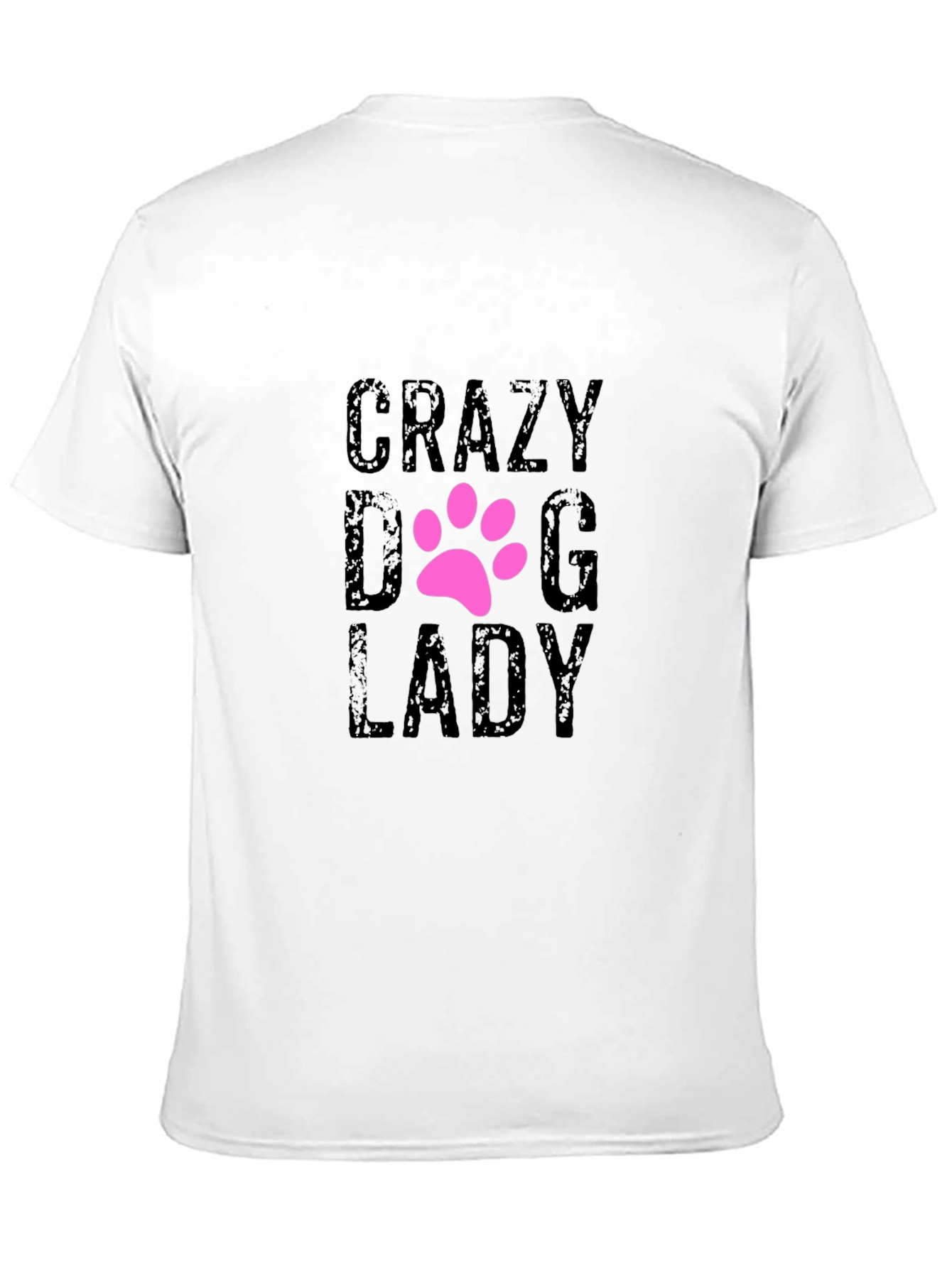 Crazy Dog Lady Graphic Tee - Black Cotton T-Shirt