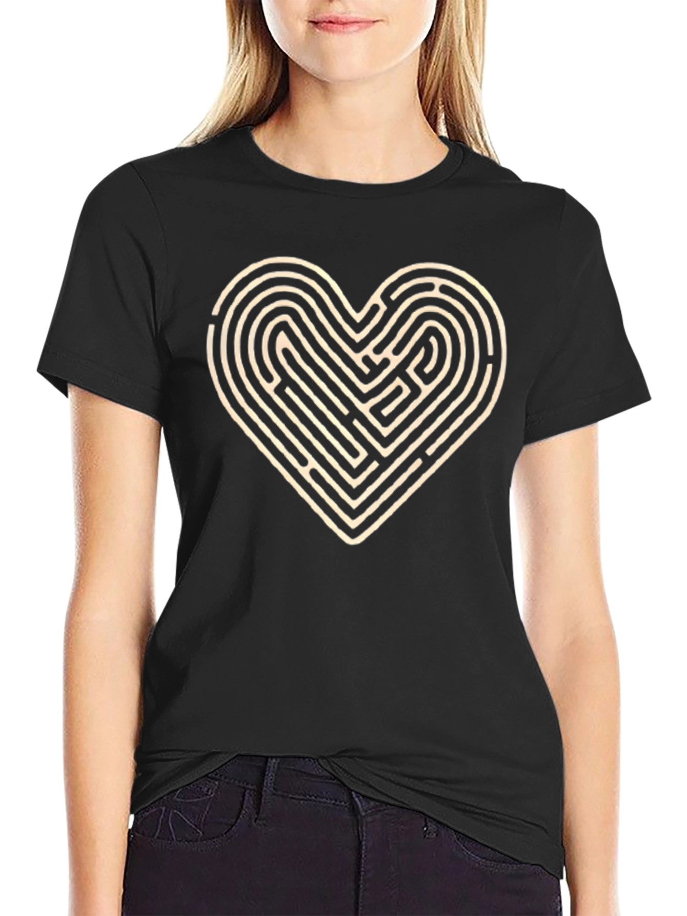 Heart Maze T-Shirt - Find Your Way to Love