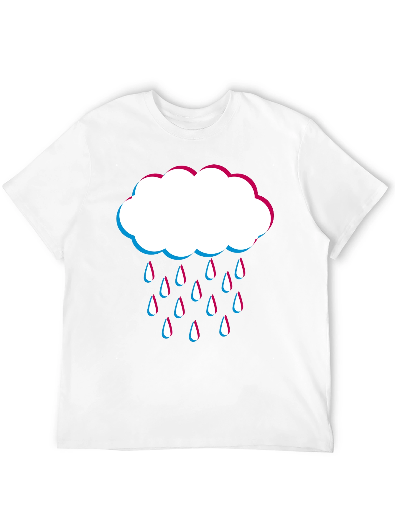 Rain Cloud Graphic Tee - Black Cotton Blend