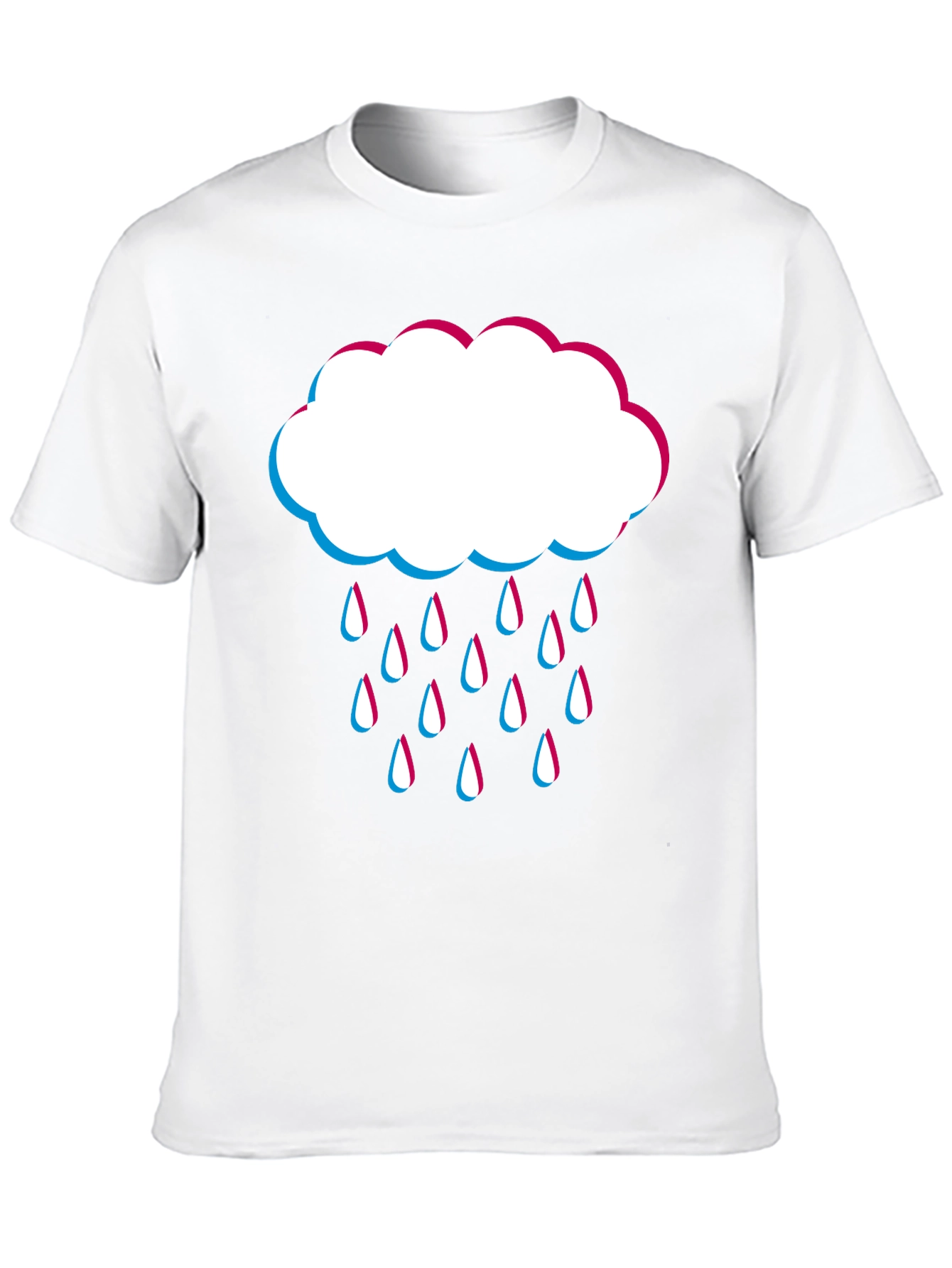 Rain Cloud Graphic Tee - Black Cotton Blend