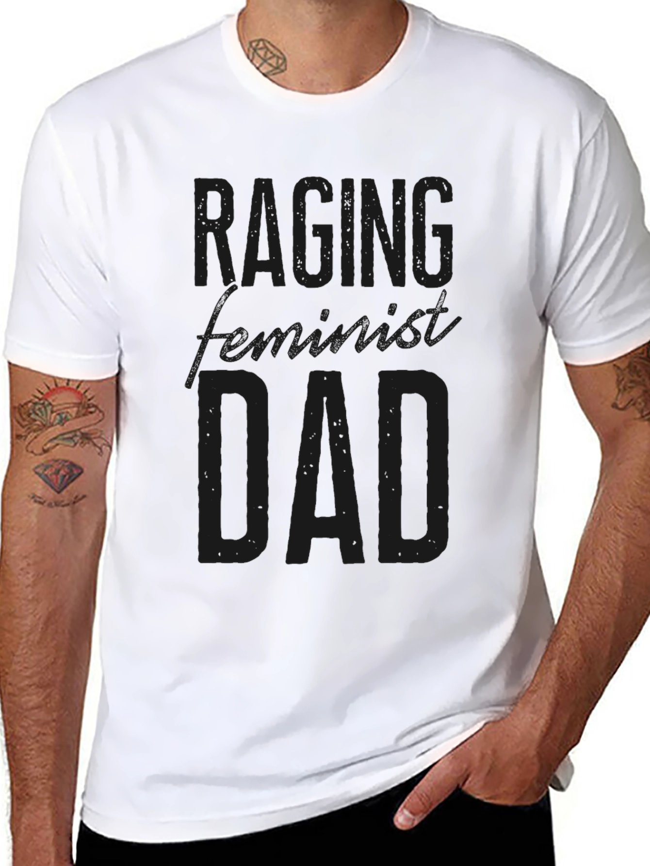 Raging Feminist Dad Graphic T-Shirt