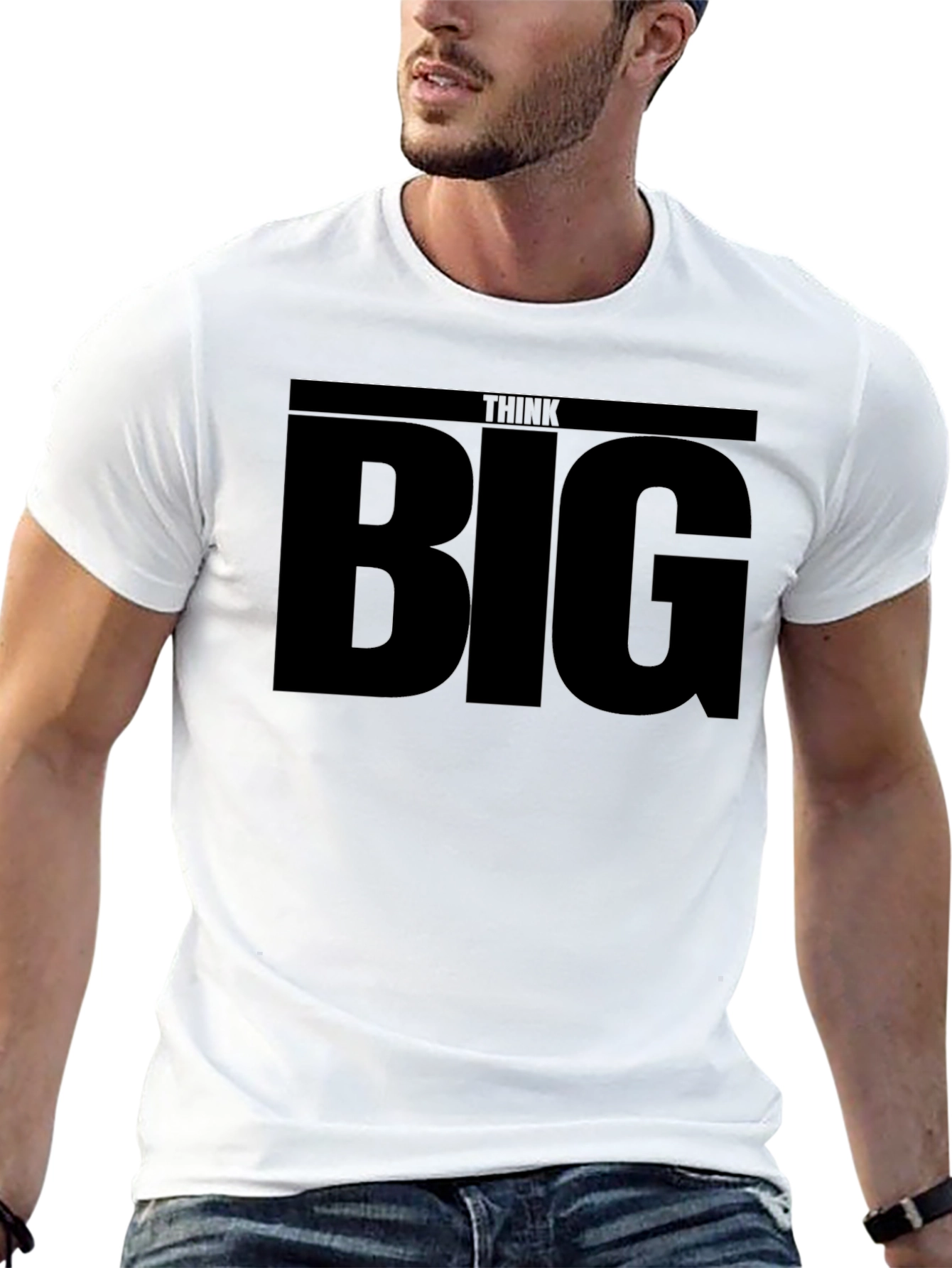 Think Big Black T-Shirt - Motivational Menswear