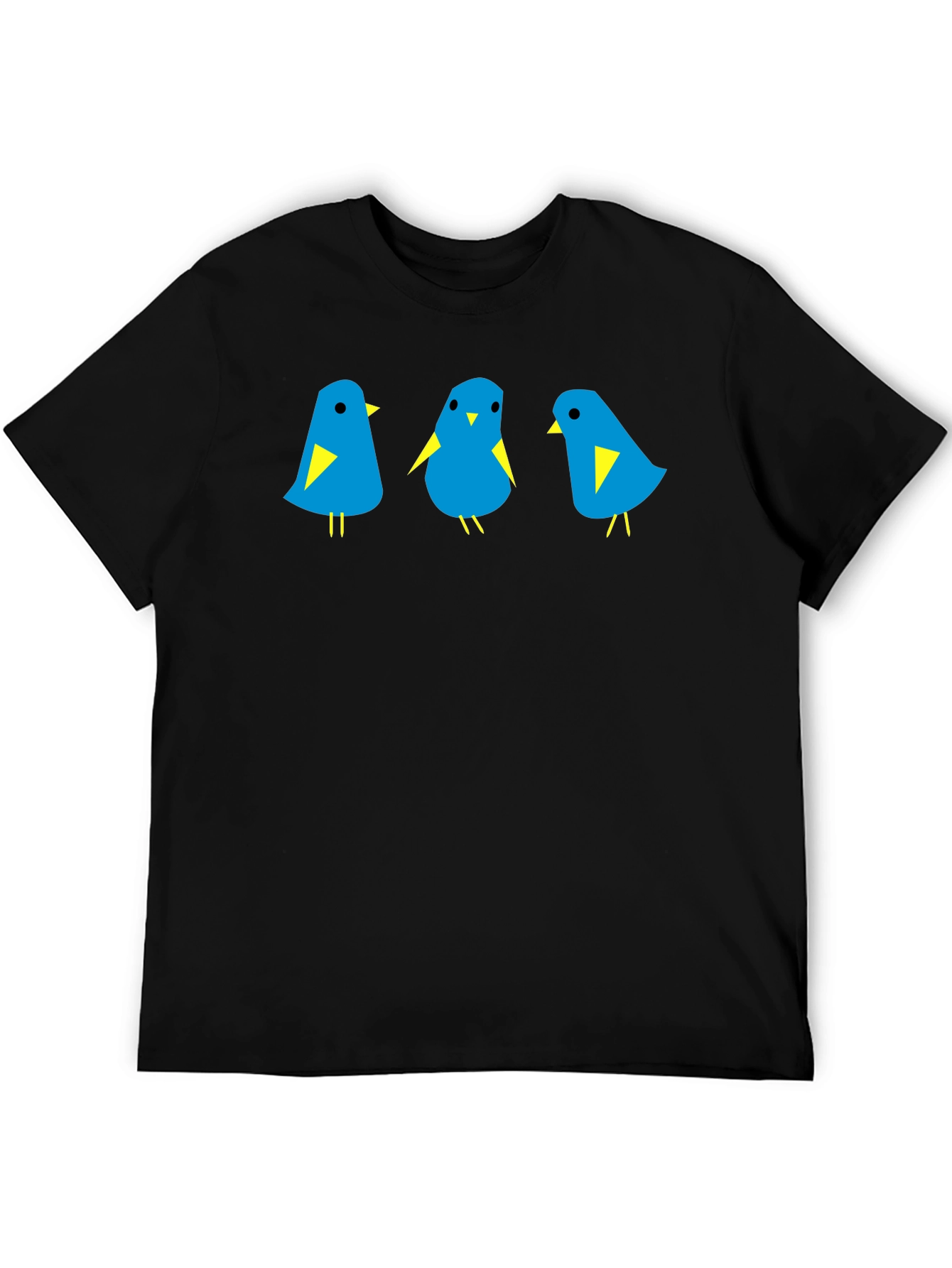 Blue Bird Trio Graphic Tee - Mens Black T-Shirt