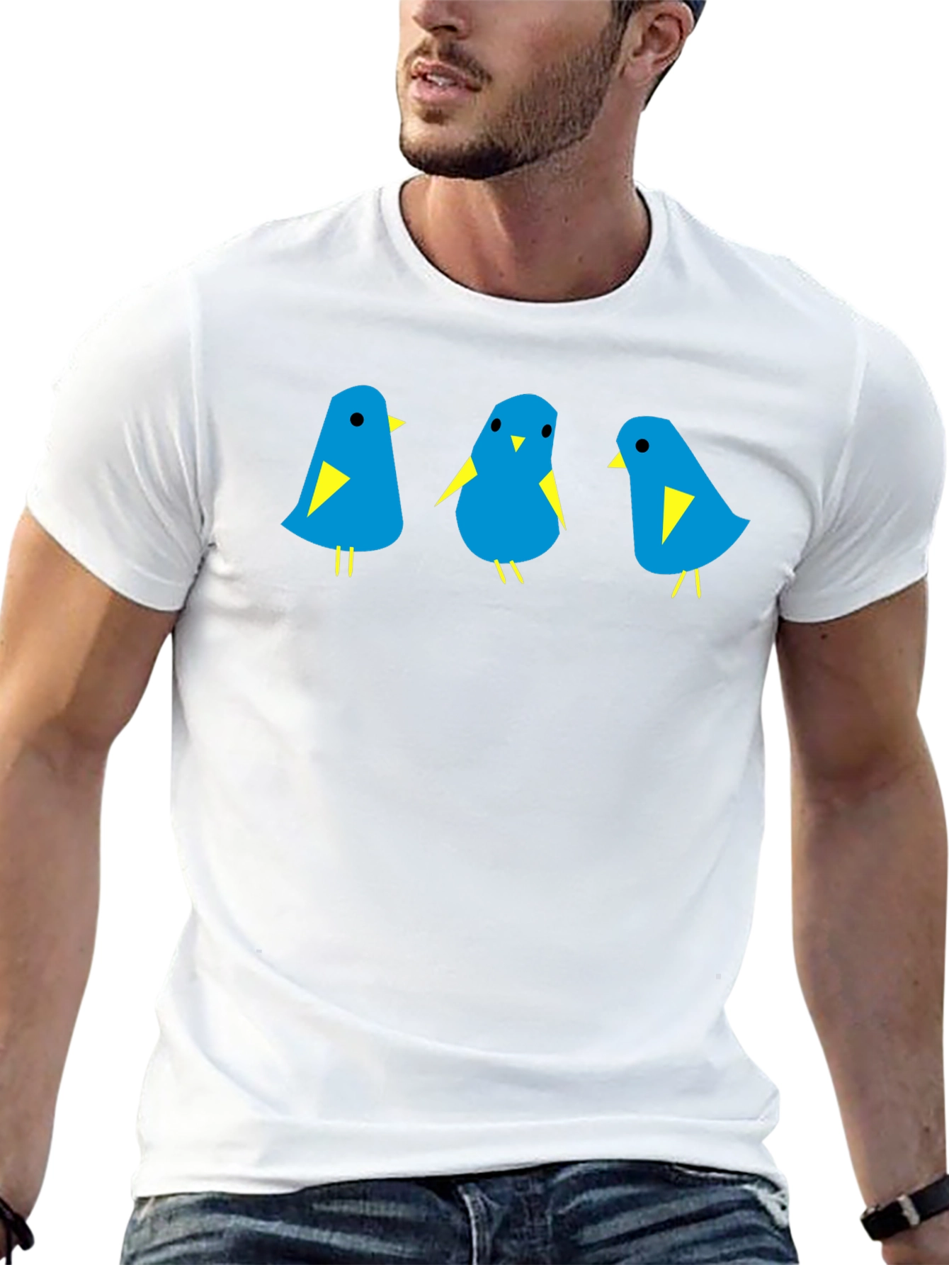 Blue Bird Trio Graphic Tee - Mens Black T-Shirt