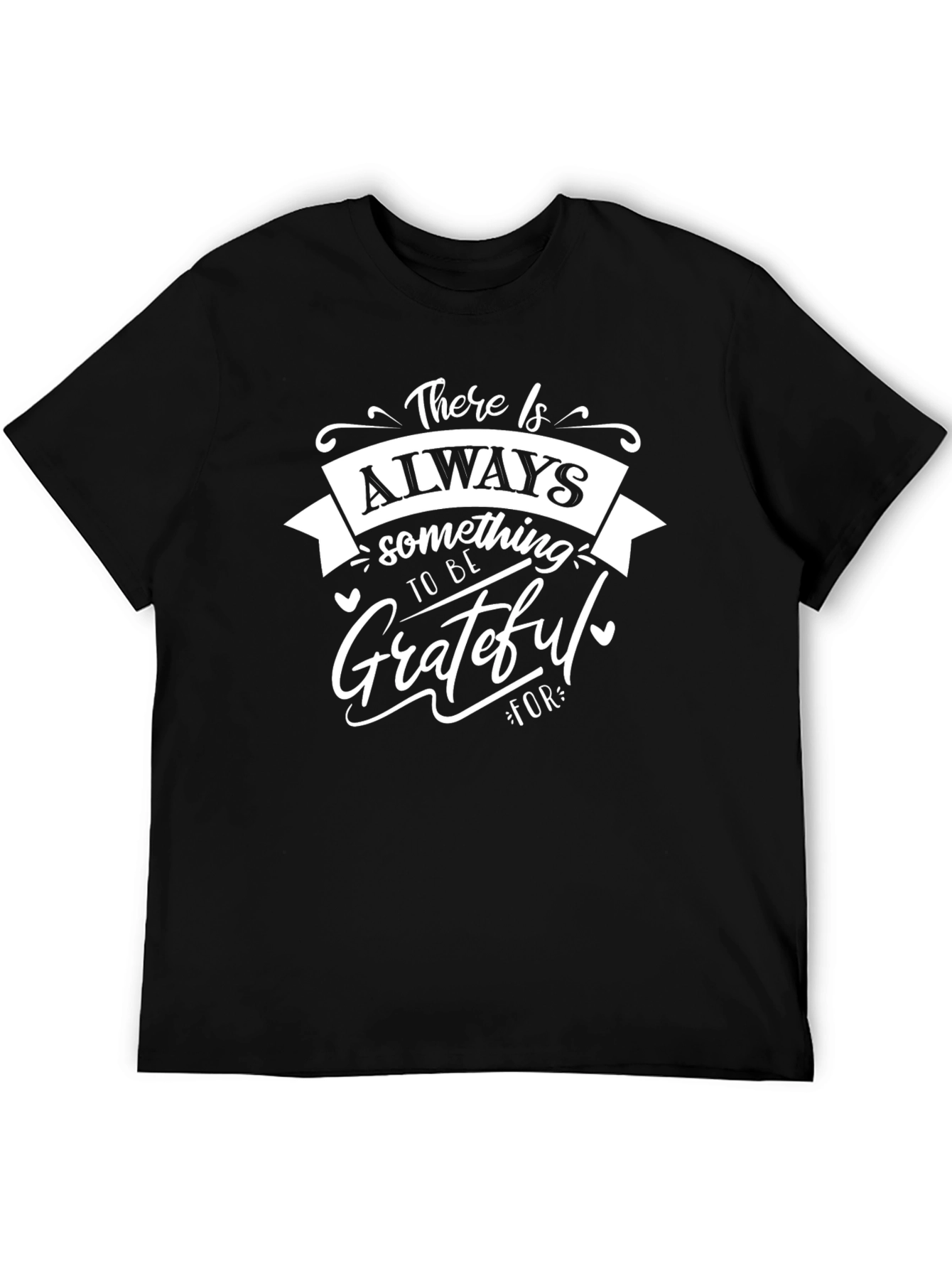 Grateful Graphic Print Black T-Shirt