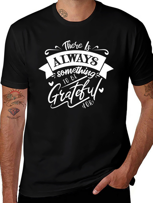 Grateful Graphic Print Black T-Shirt