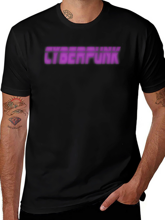 Cyberpunk Graphic Tee - Retro Style Premium Black Cotton