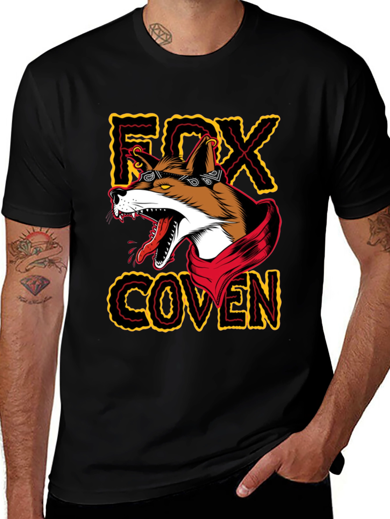 Fox Coven Graphic Tee - Black