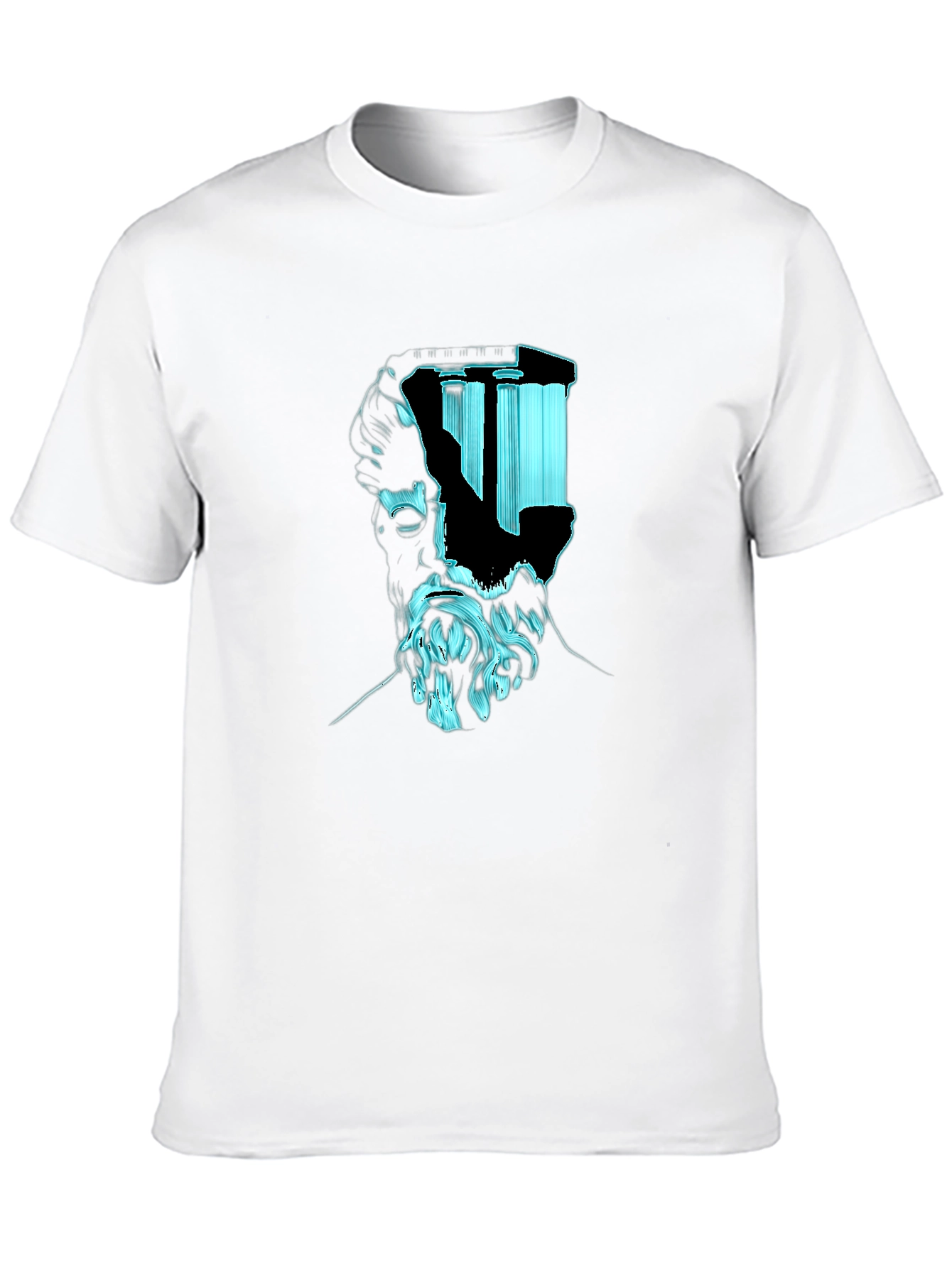 Philosopher Statue Head Graphic T-Shirt