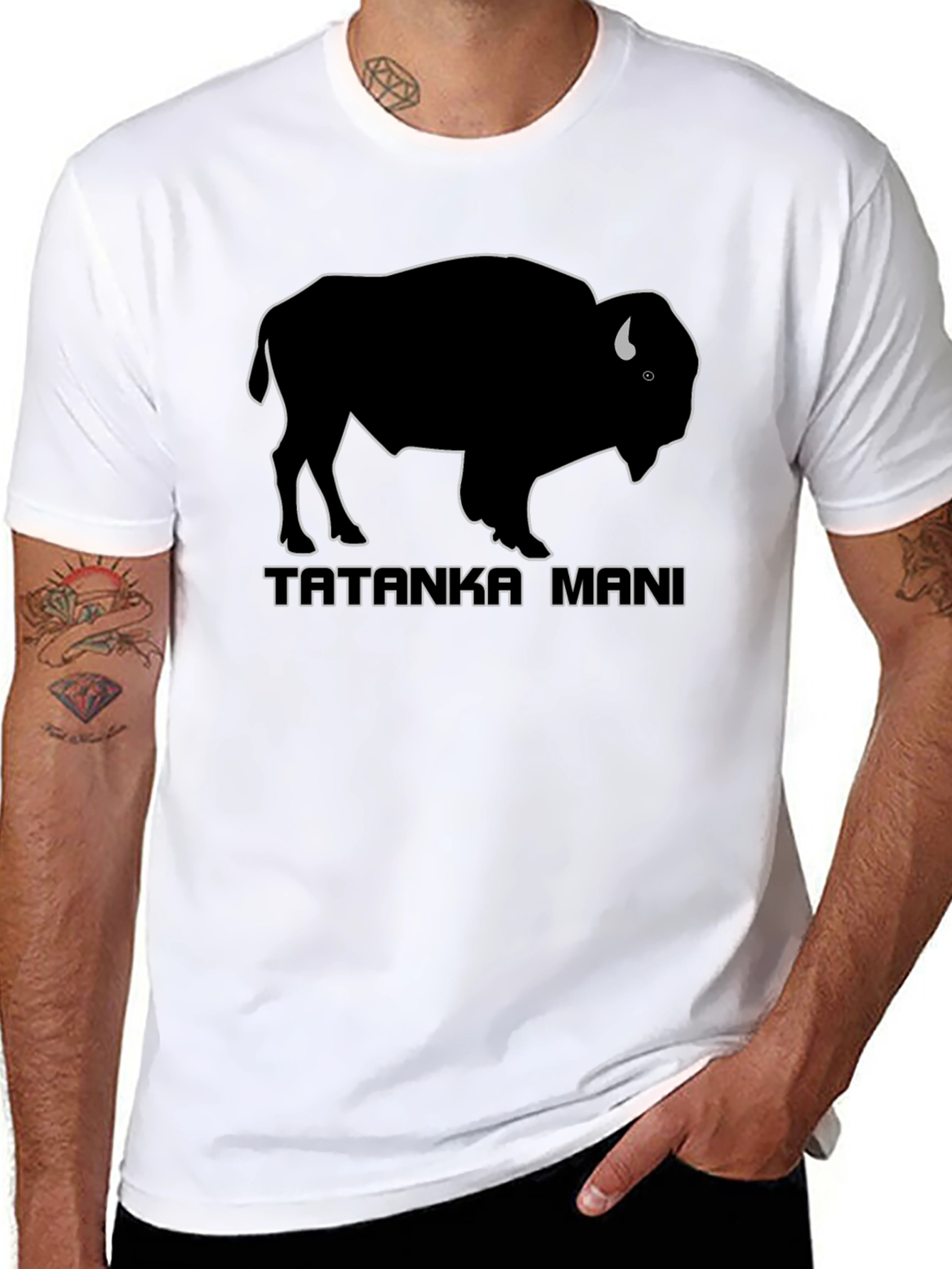 Tatanka Mani Bison Graphic Tee - Black