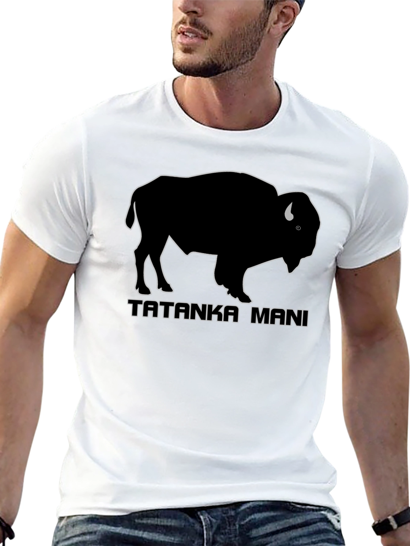 Tatanka Mani Bison Graphic Tee - Black