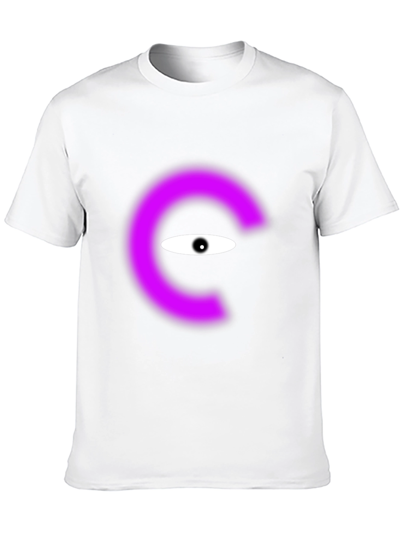 Mystic Eye Graphic Tee - Unique Purple Circle Design