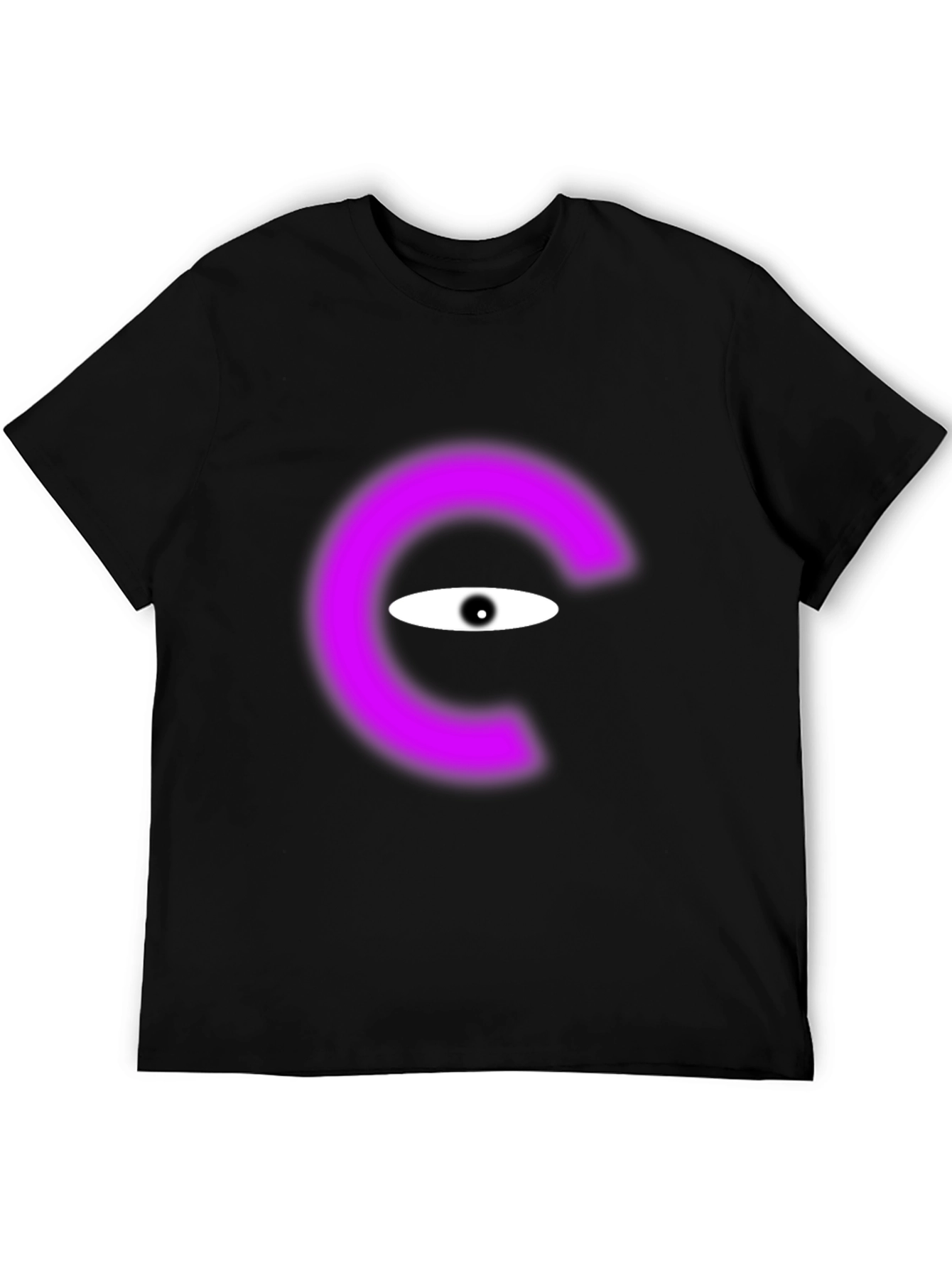 Mystic Eye Graphic Tee - Unique Purple Circle Design
