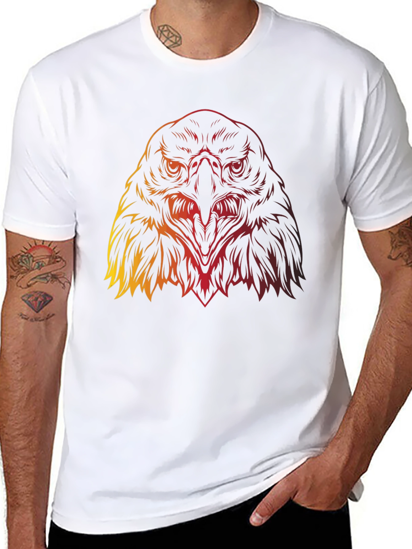 Eagle Graphic Tee - Bold Bird of Prey Design