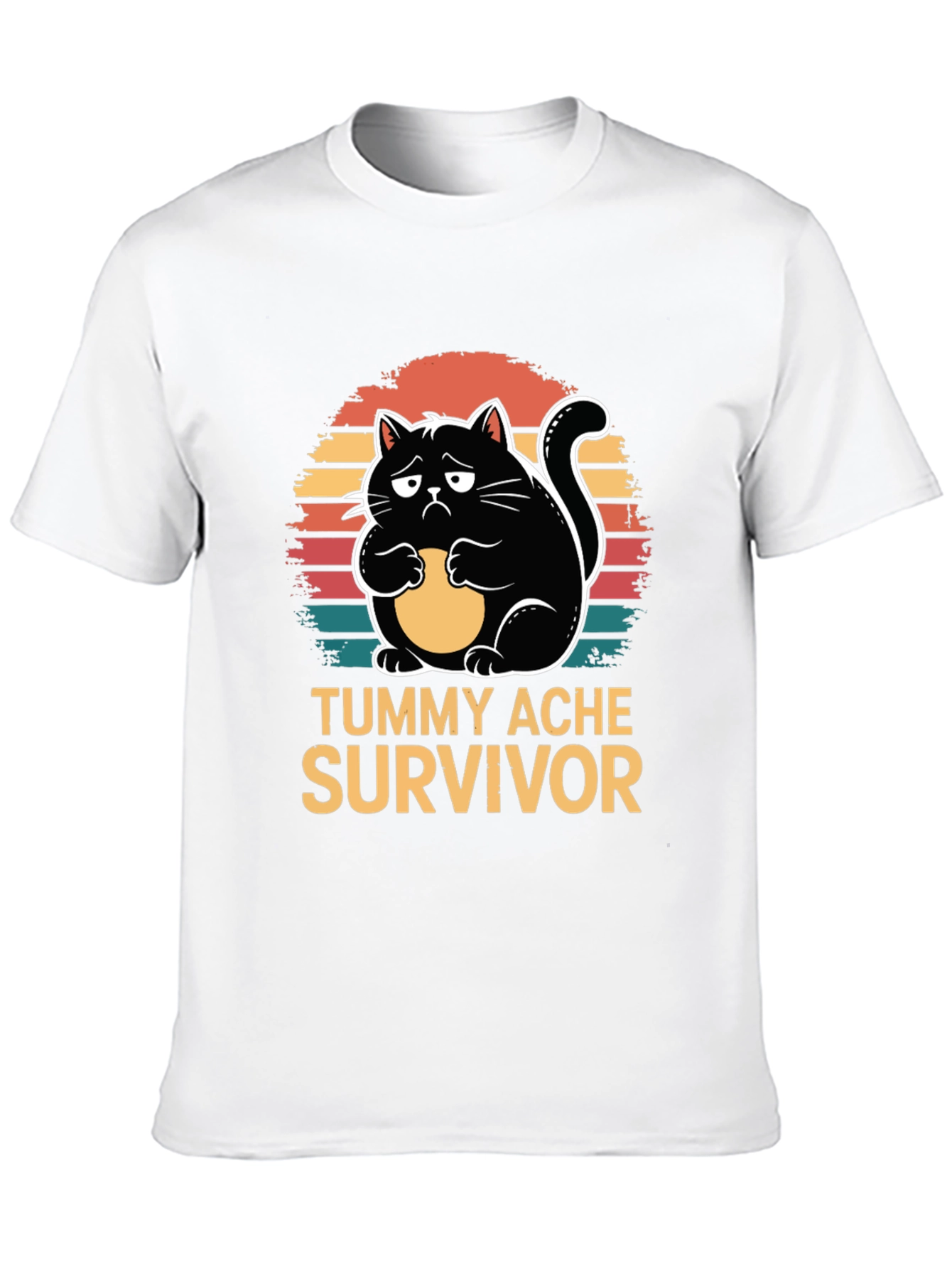 Tummy Ache Survivor Cat Graphic Tee