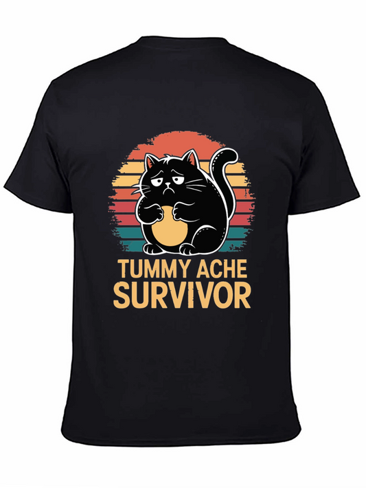 Tummy Ache Survivor Cat Graphic Tee