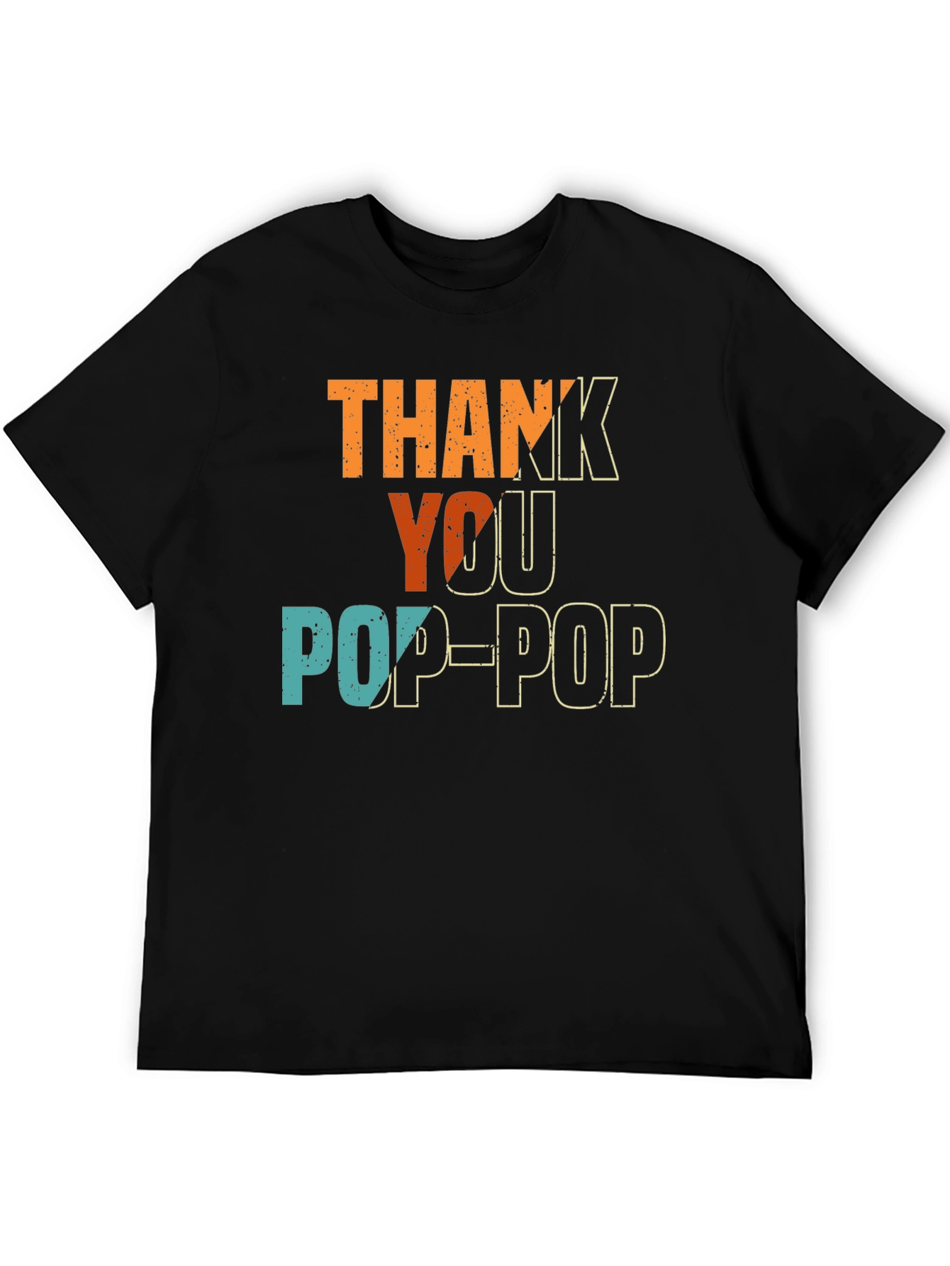 Thank You Pop-Pop T-Shirt - Black Cotton Tee