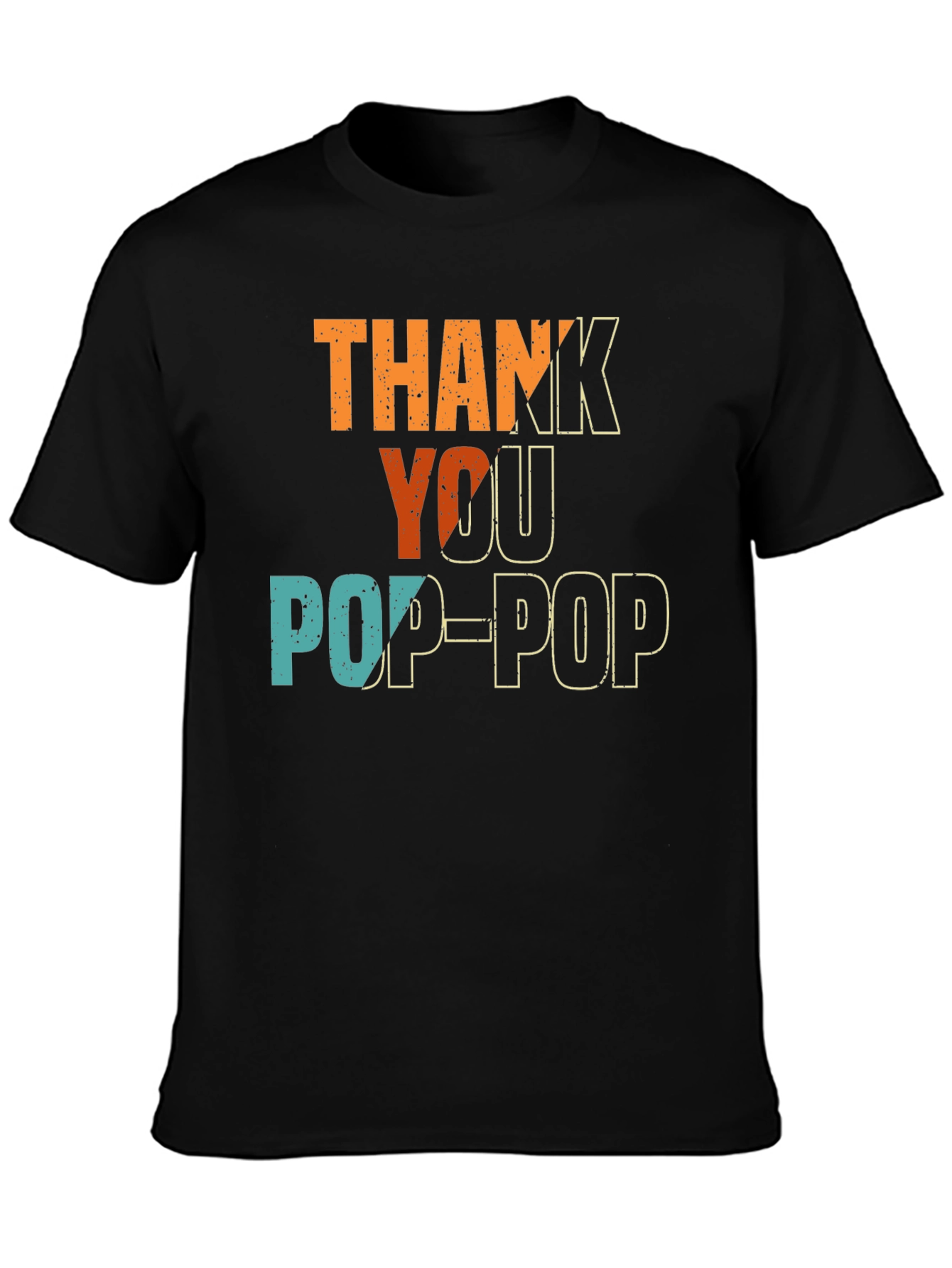 Thank You Pop-Pop T-Shirt - Black Cotton Tee