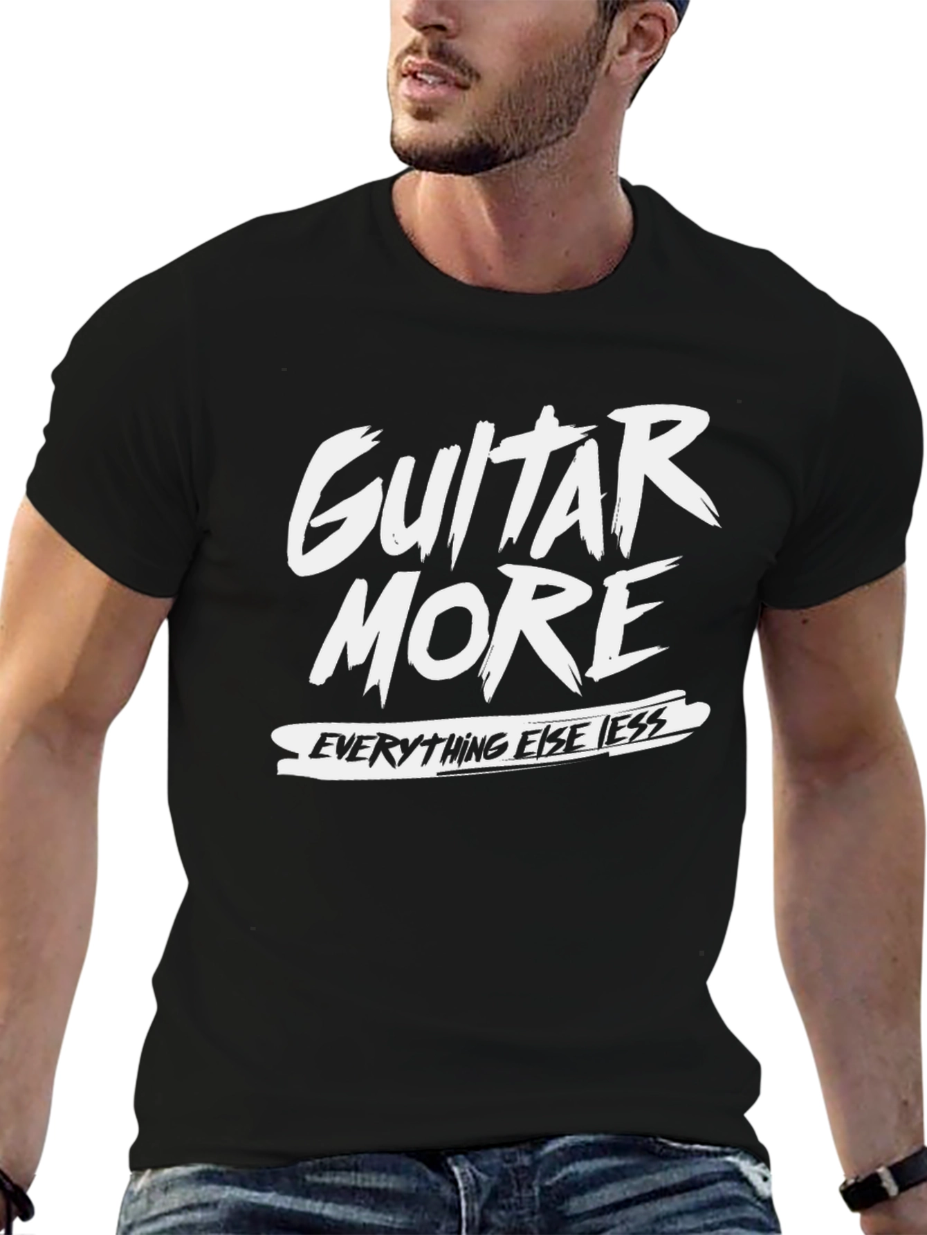 Guitar More T-Shirt - Black Graphic Tee