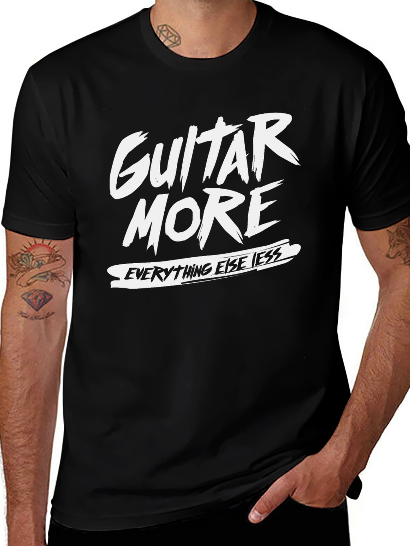 Guitar More T-Shirt - Black Graphic Tee