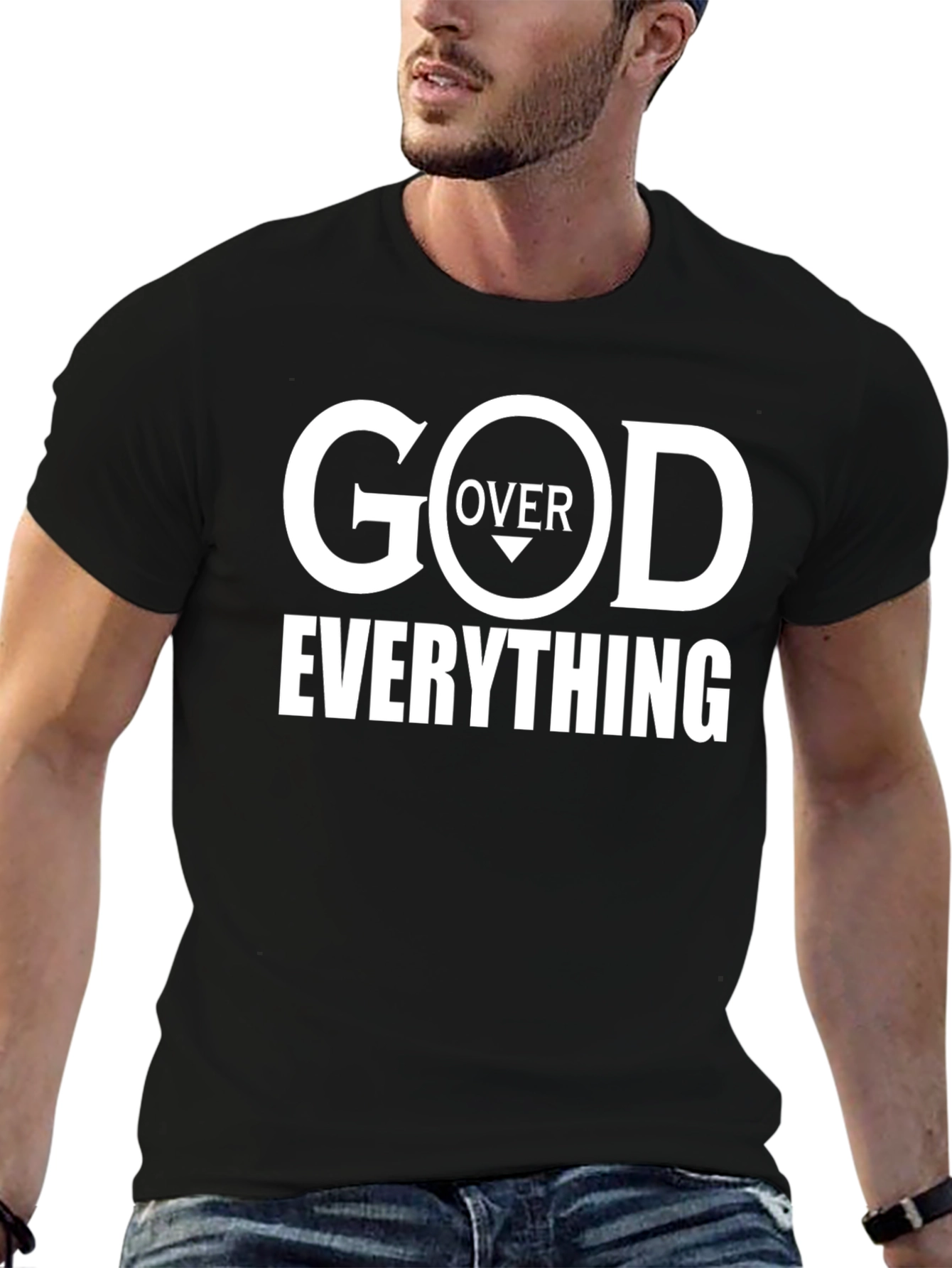 God Over Everything Graphic Black T-Shirt
