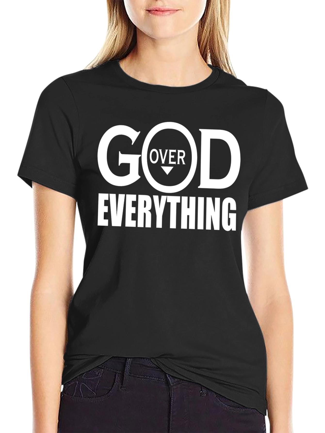 God Over Everything Graphic Black T-Shirt